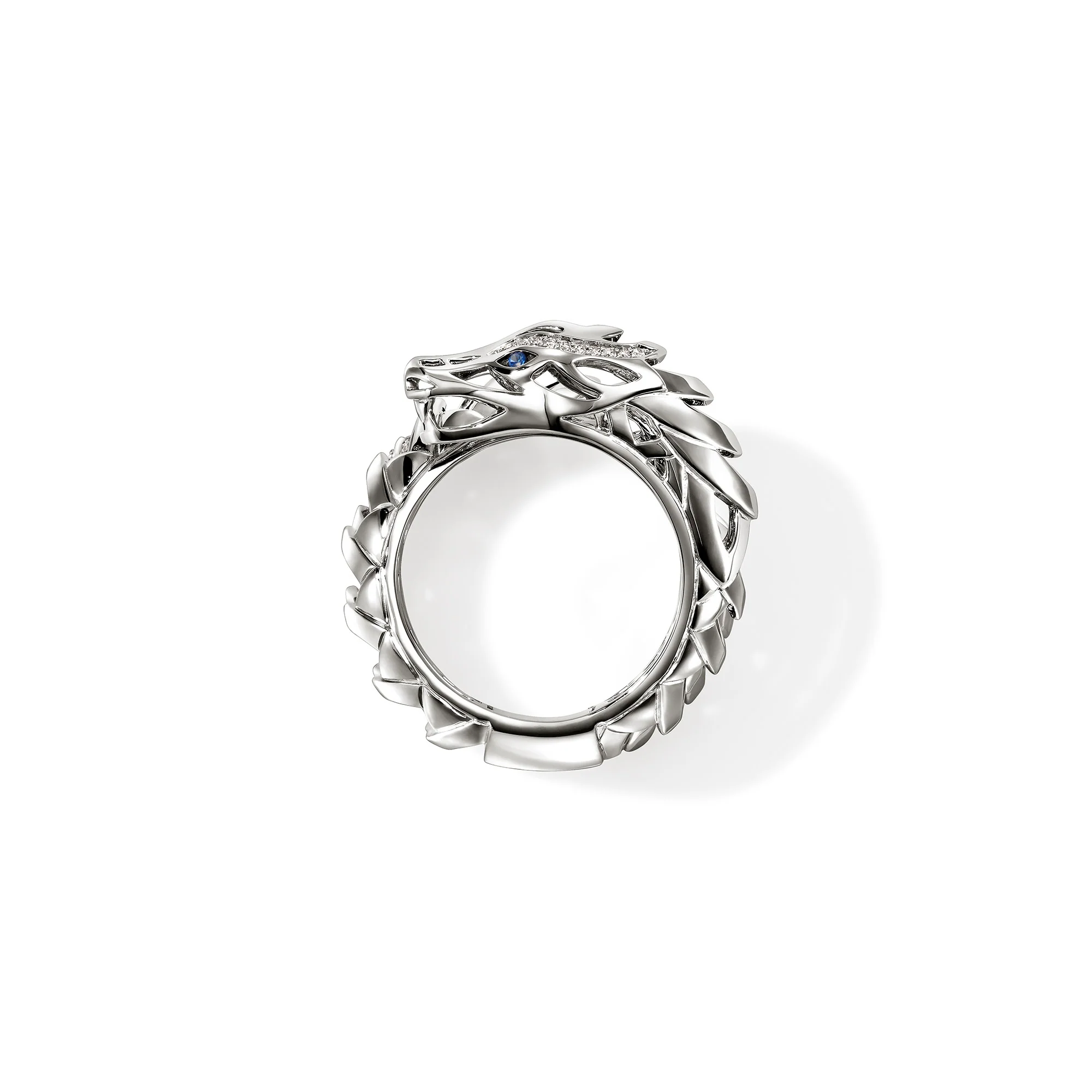 Naga Ring, Sterling Silver, Blue Sapphires|RBP603762BSPDI - Image 3
