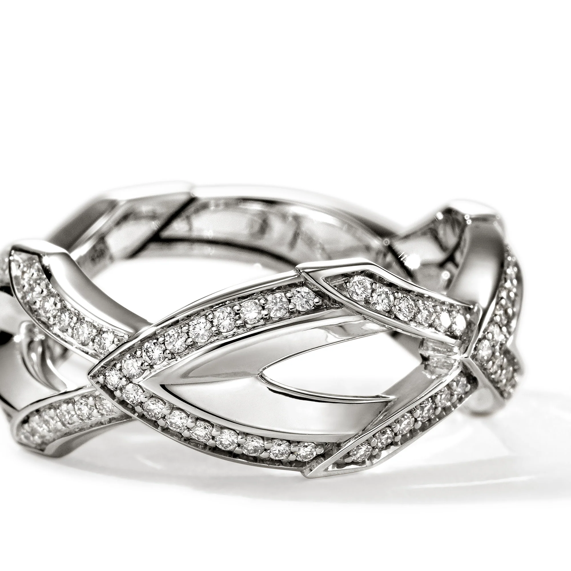 Naga Ring, Sterling Silver, Diamonds, 8.5MM|RBP604082DI - Image 2