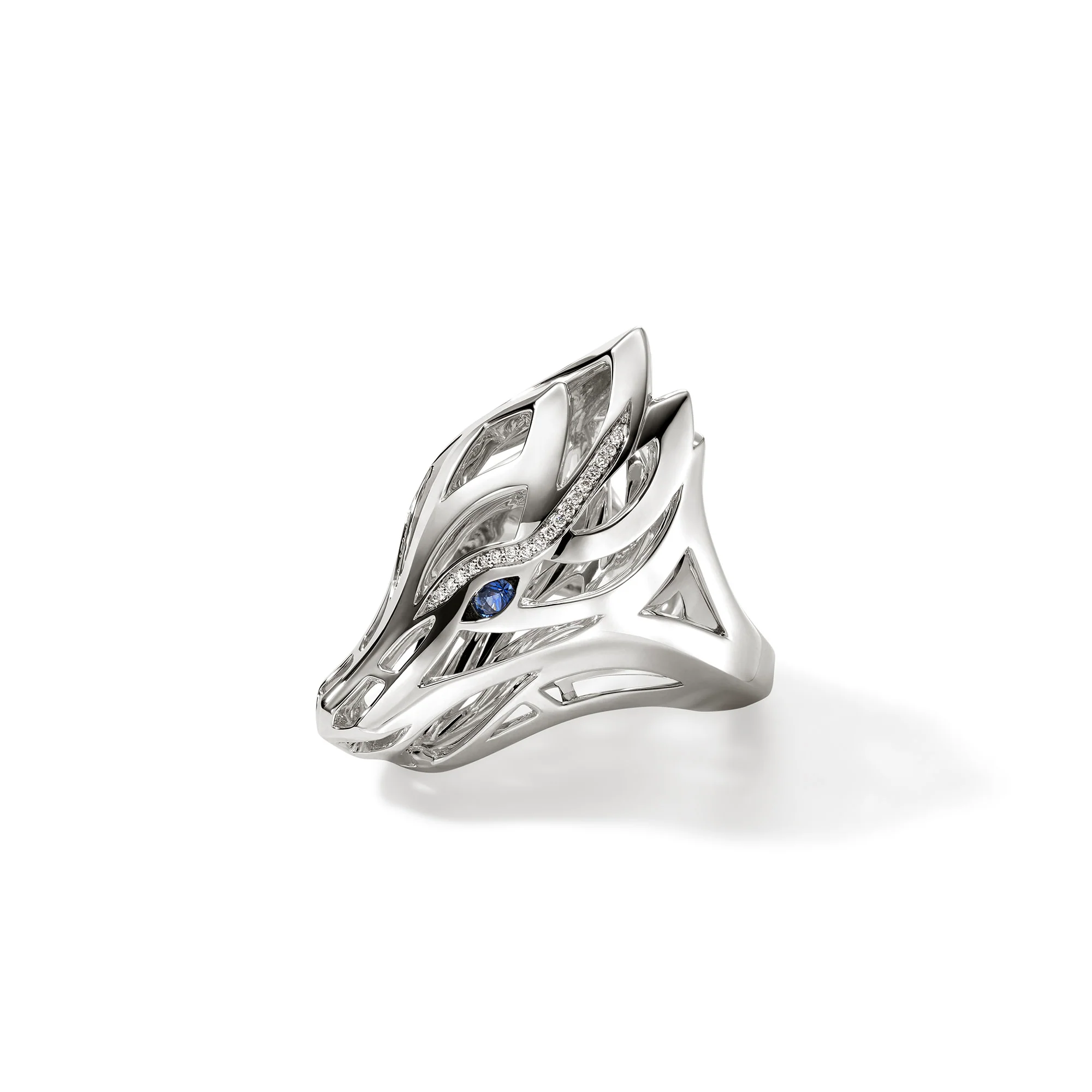 Naga Ring, Sterling Silver, Diamonds|RBP6034112BSPDI - Image 3