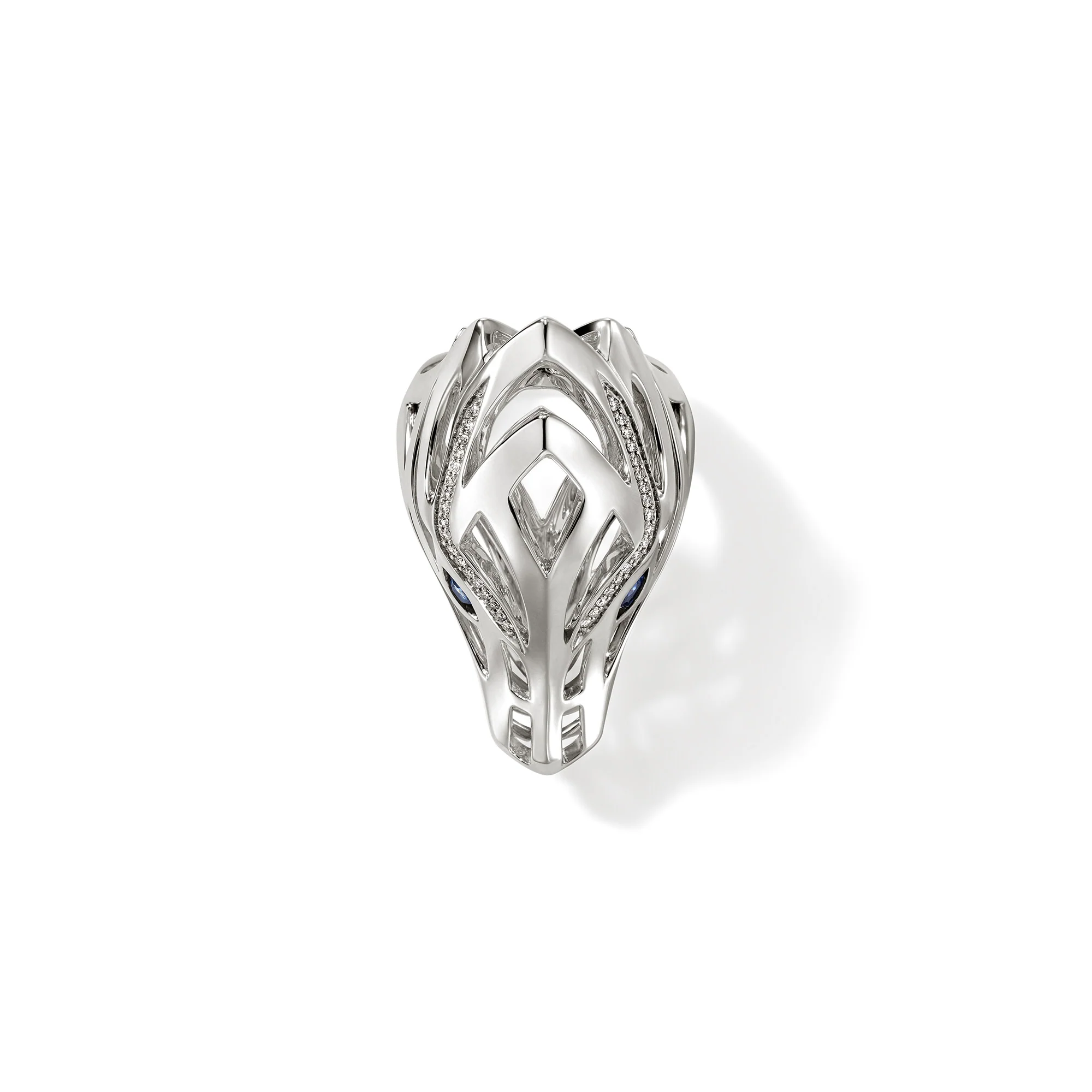 Naga Ring, Sterling Silver, Diamonds|RBP6034112BSPDI - Image 5