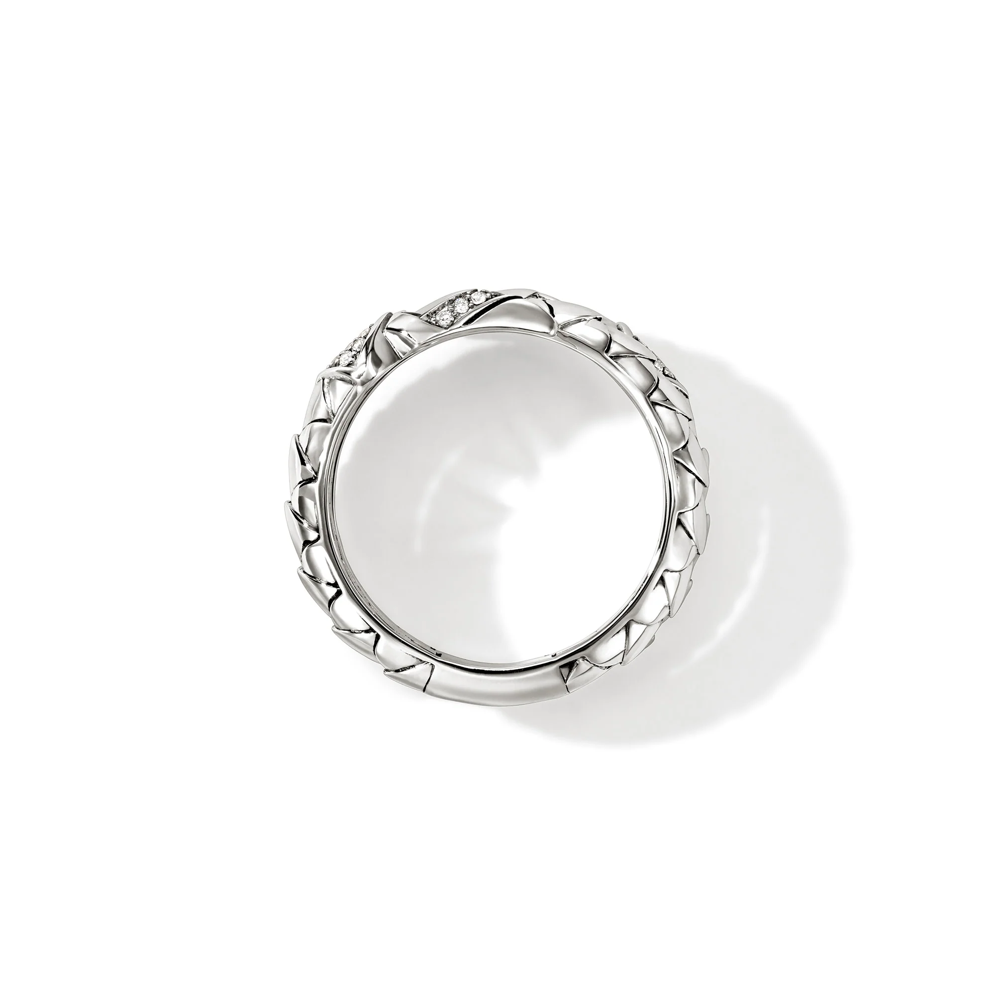 Naga Ring, Sterling Silver, Diamonds, Wide|RBP604032DI - Image 4
