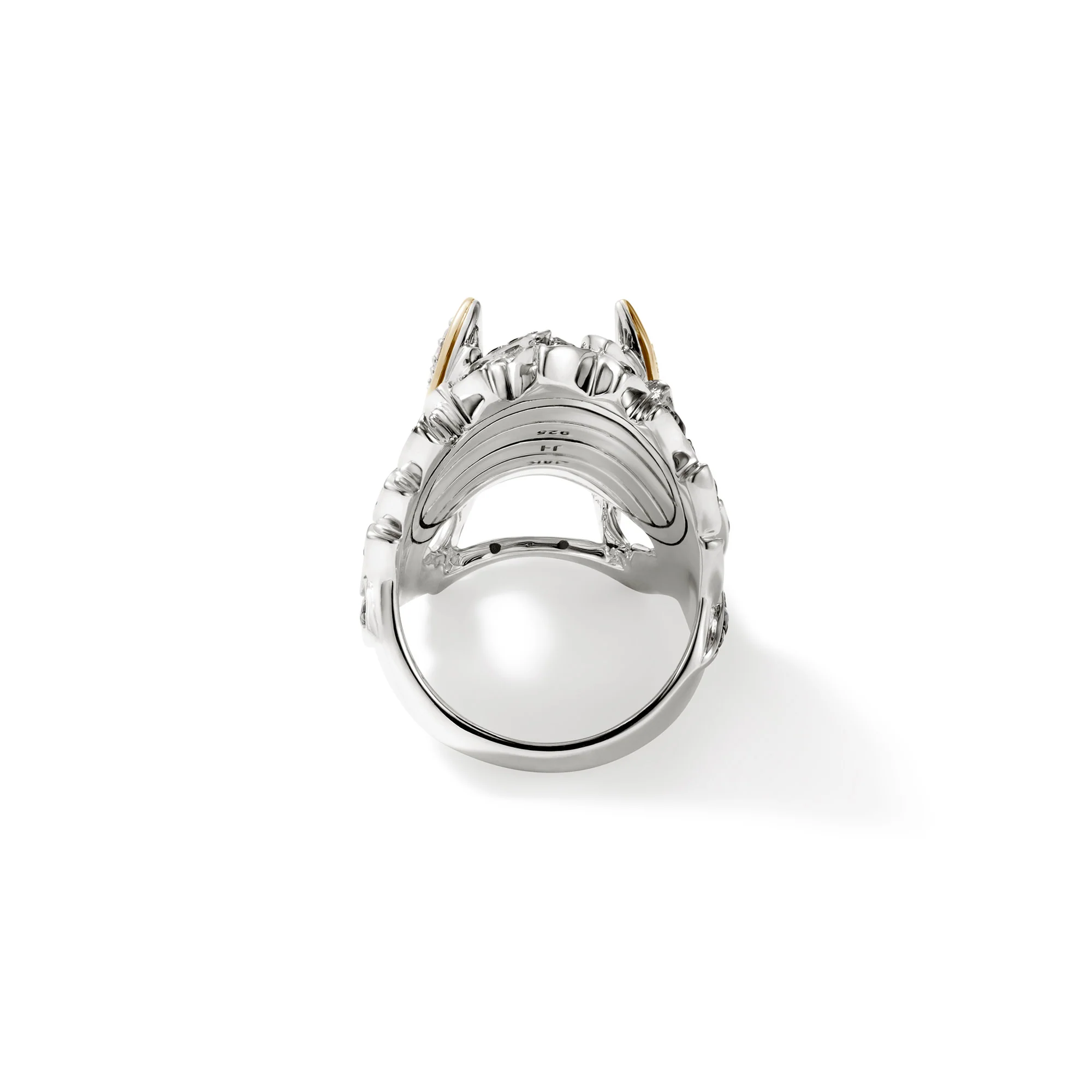 Naga Saddle Ring, Gold, Silver, Diamonds|RZS603354BLSBSPDI - Image 4