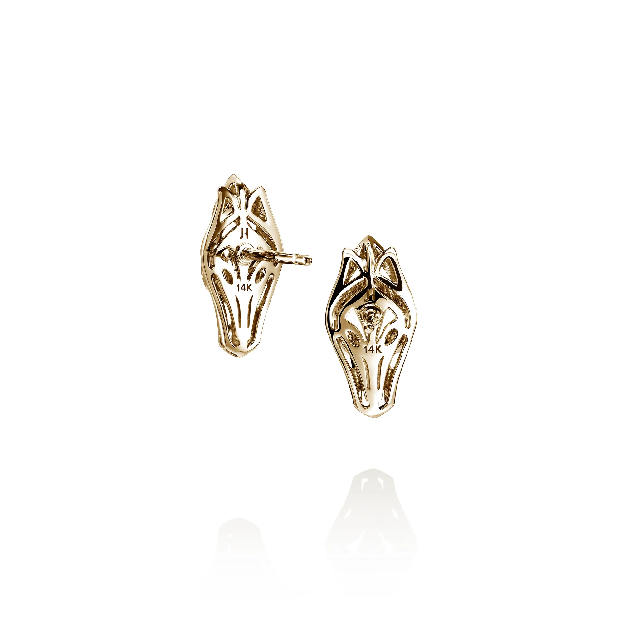 Naga Stud Earrings, Gold, Diamonds|EGGX603722DI - Image 3