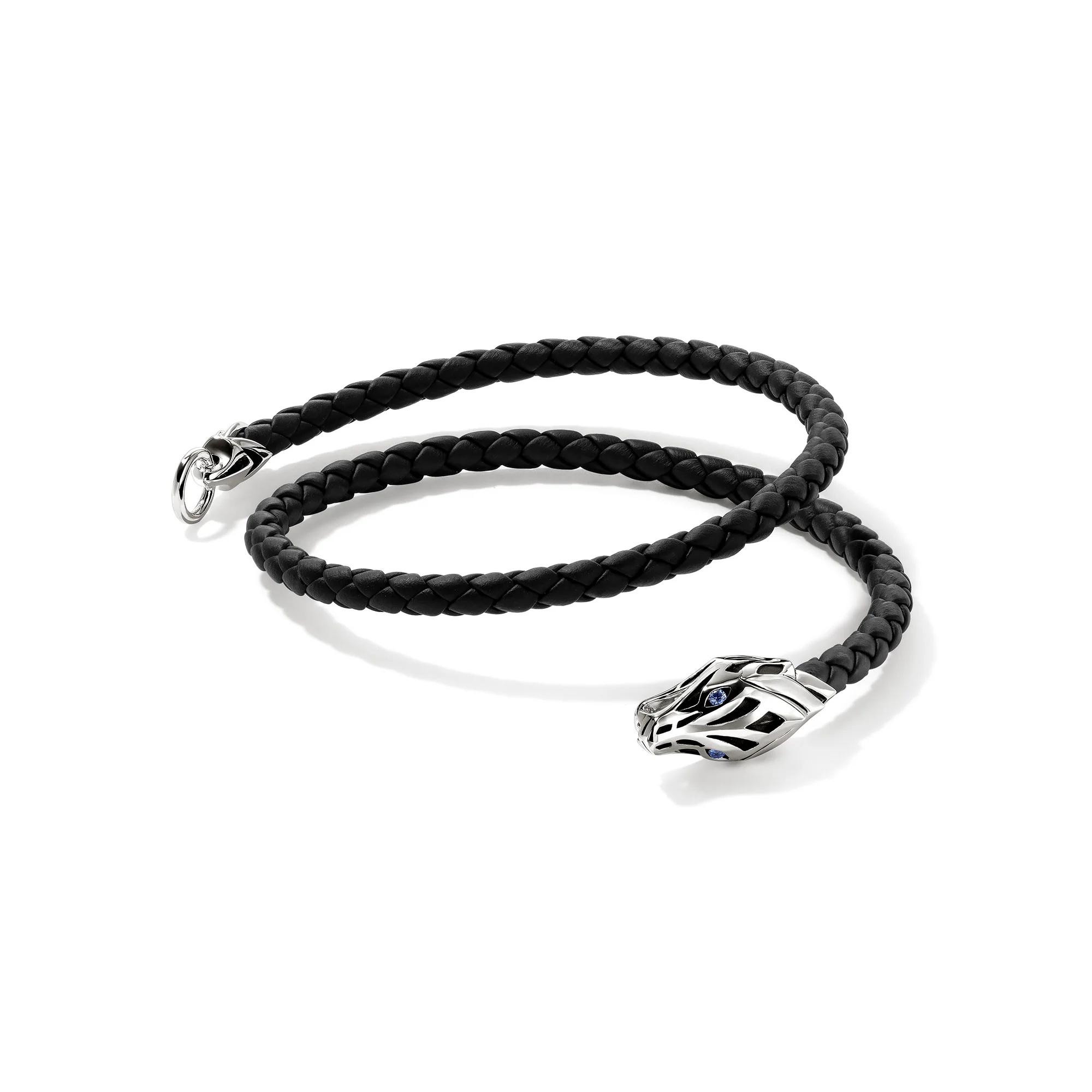 Naga Wrap, Leather, Sterling Silver, Blue Sapphire, 5MM|BUS603601BSP - Image 3
