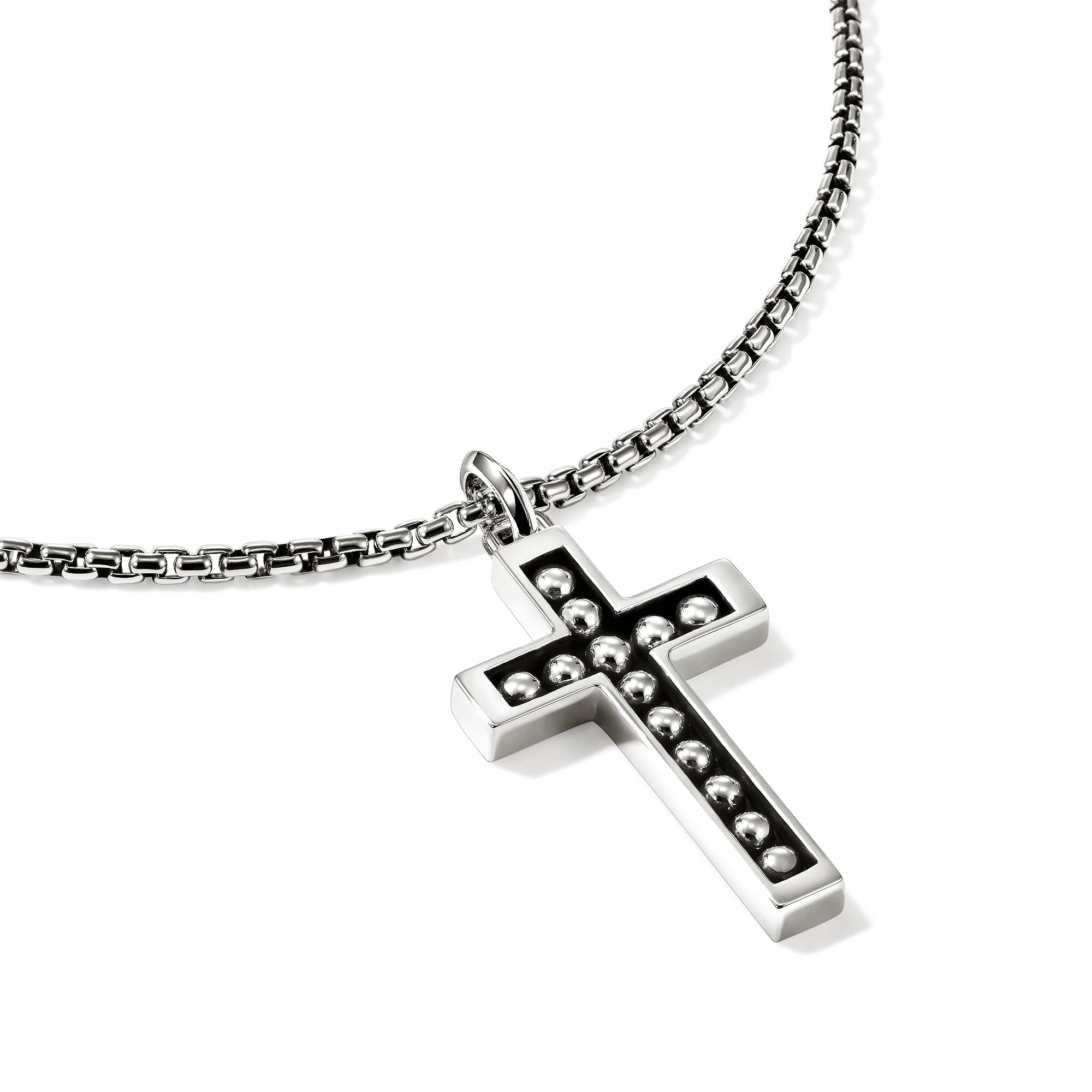 Nailhead Cross Pendant, Sterling Silver|HM30179 - Image 2