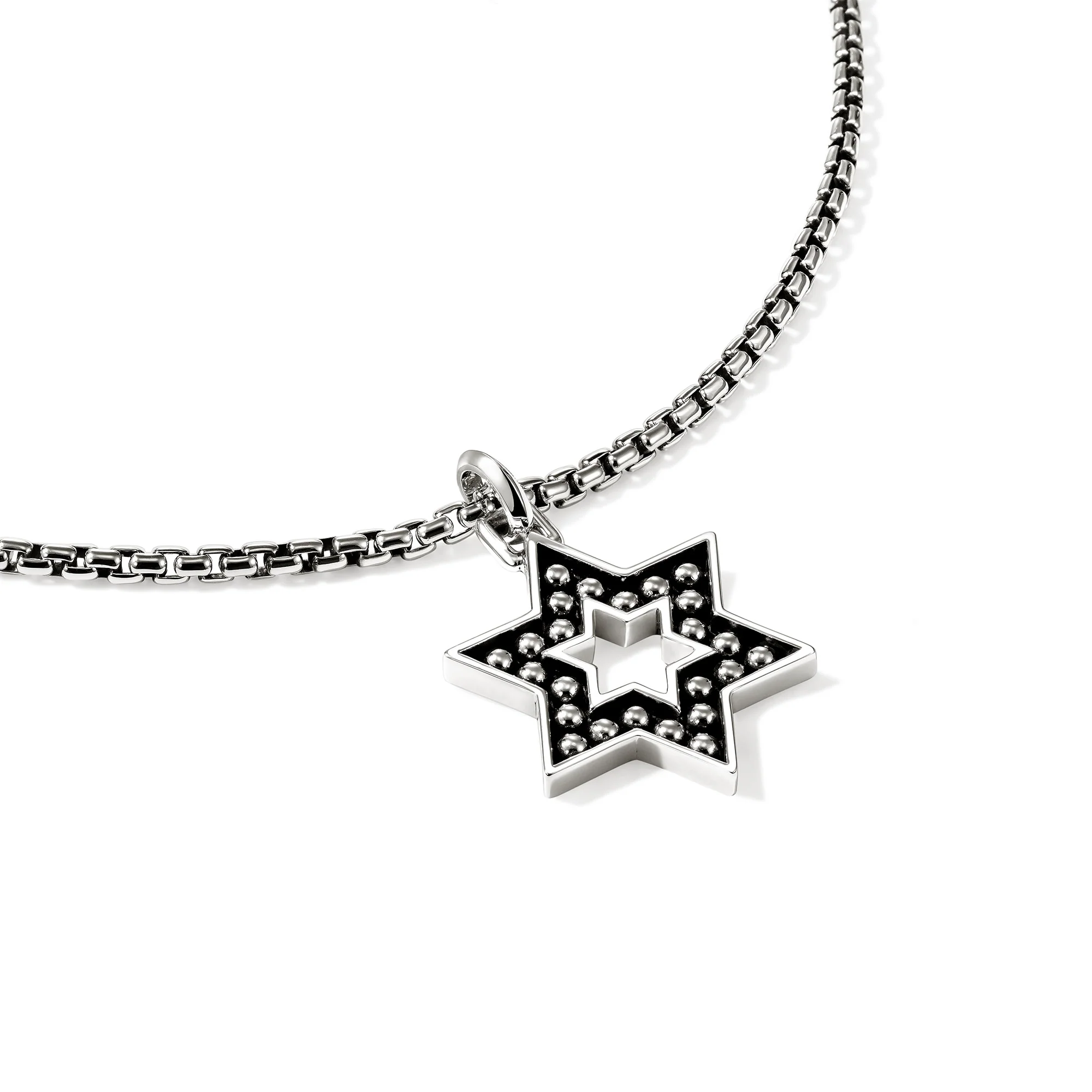 Nailhead Star of David Pendant, Sterling Silver|HM30180 - Image 2