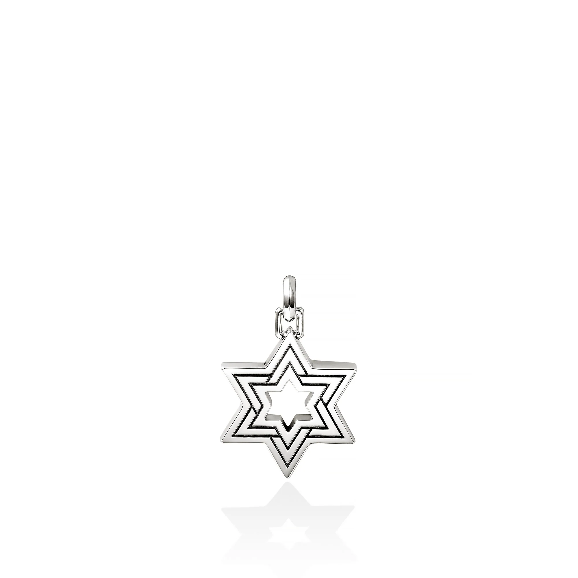 Nailhead Star of David Pendant, Sterling Silver|HM30180 - Image 4