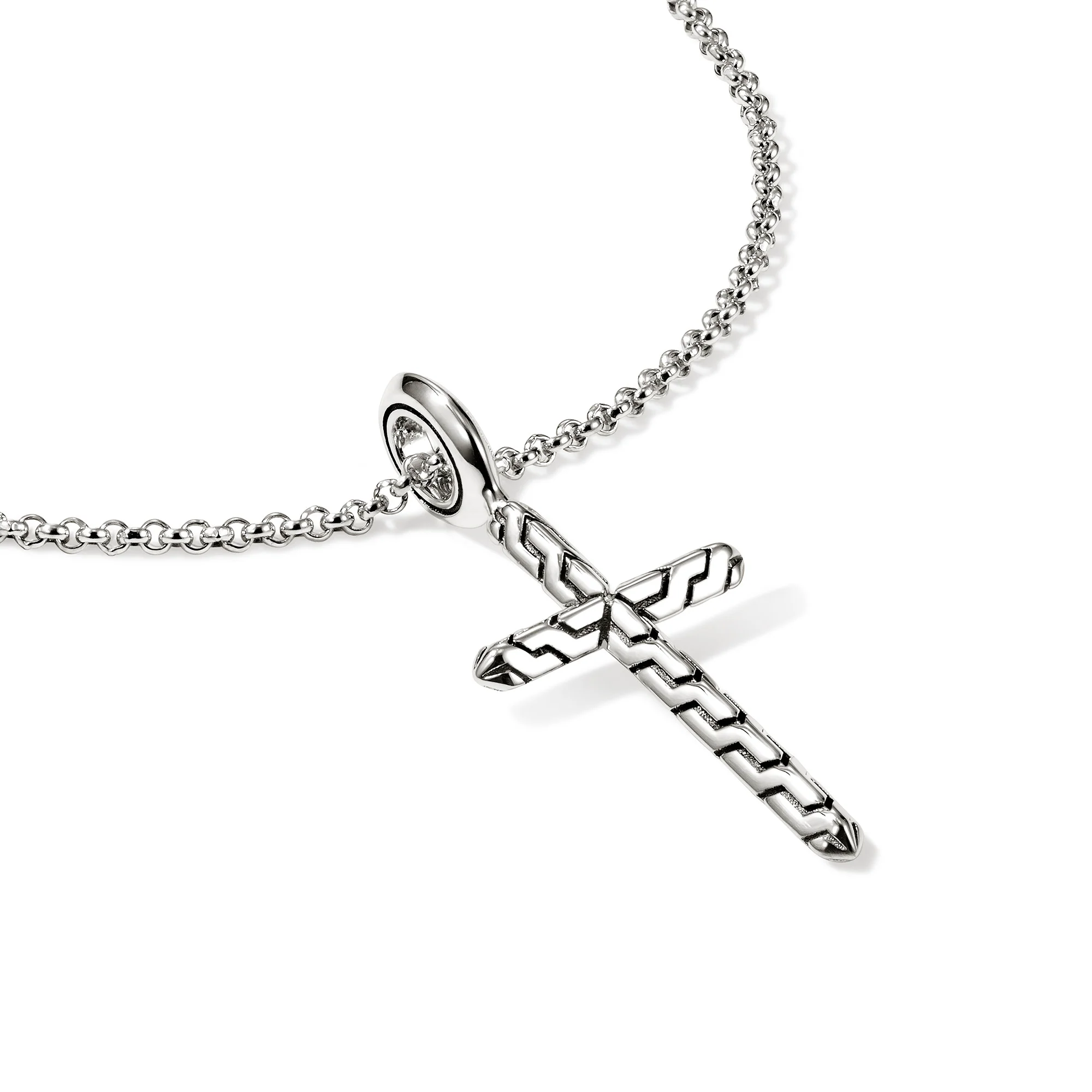 JH Essential Cross Necklace, Sterling Silver|NB989377 - Image 2
