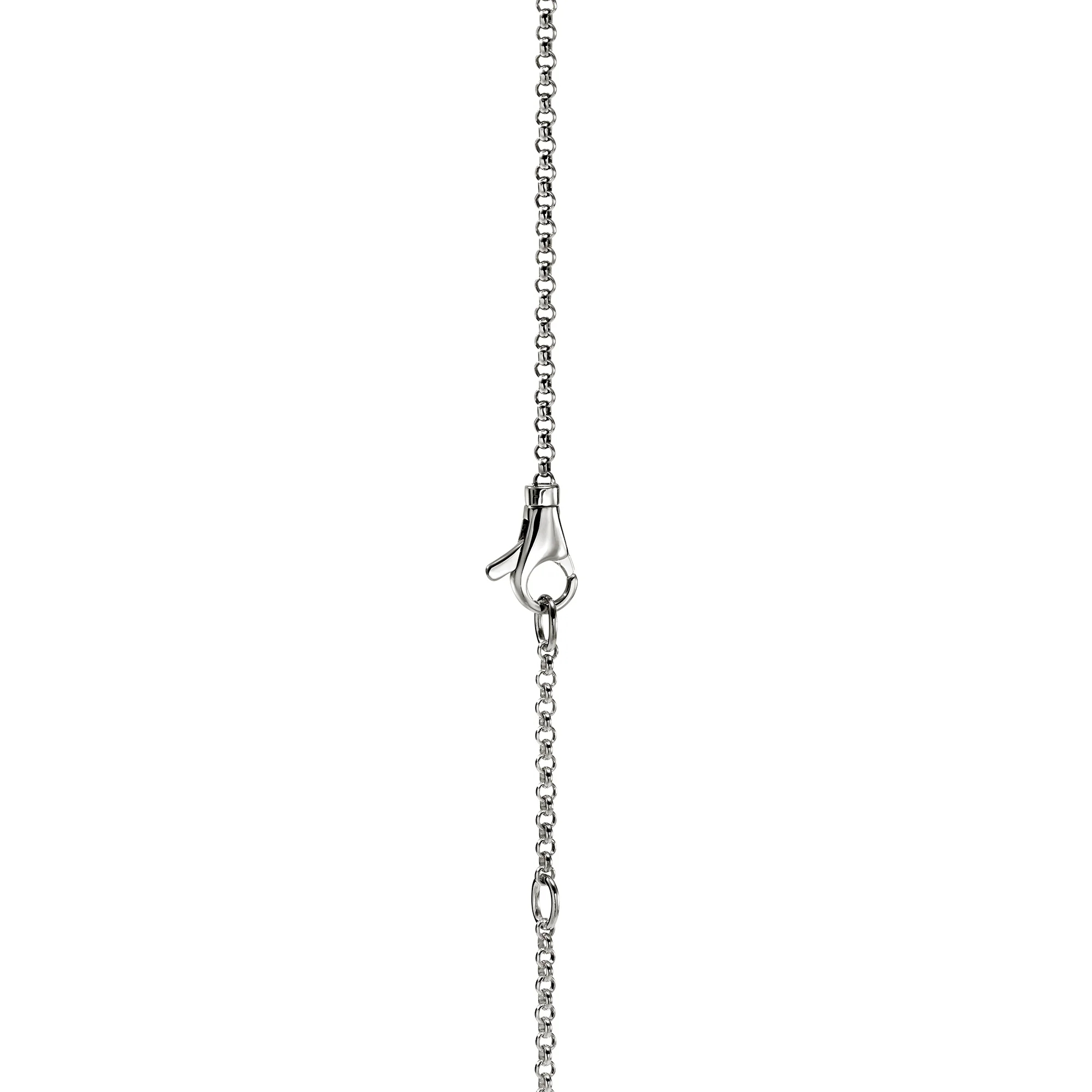 Icon Link Pendant Necklace, Sterling Silver, Diamonds, 2MM|NBP989542DI - Image 4