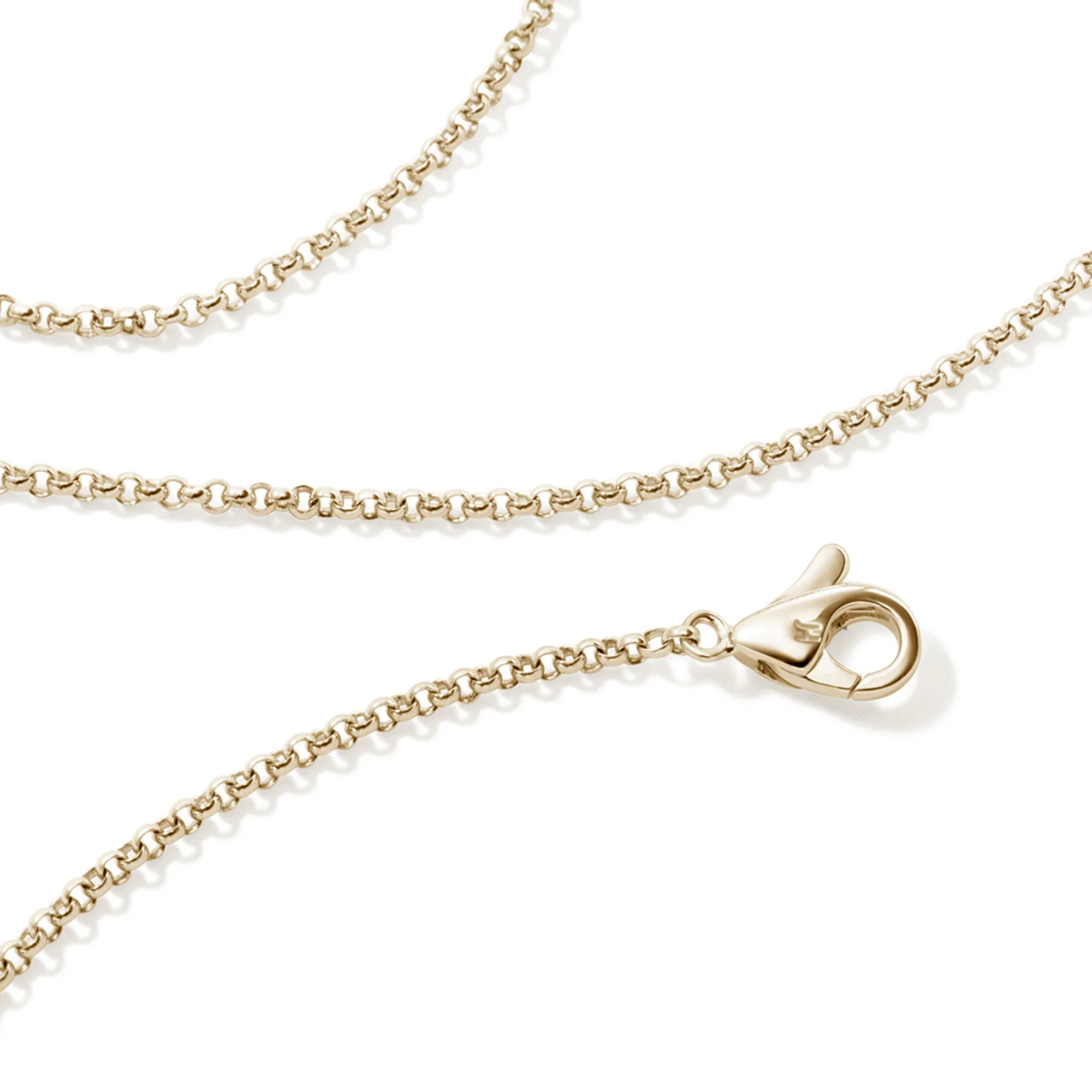 Rolo Chain Necklace, Gold, 1.5MM|NGG98672 - Image 2