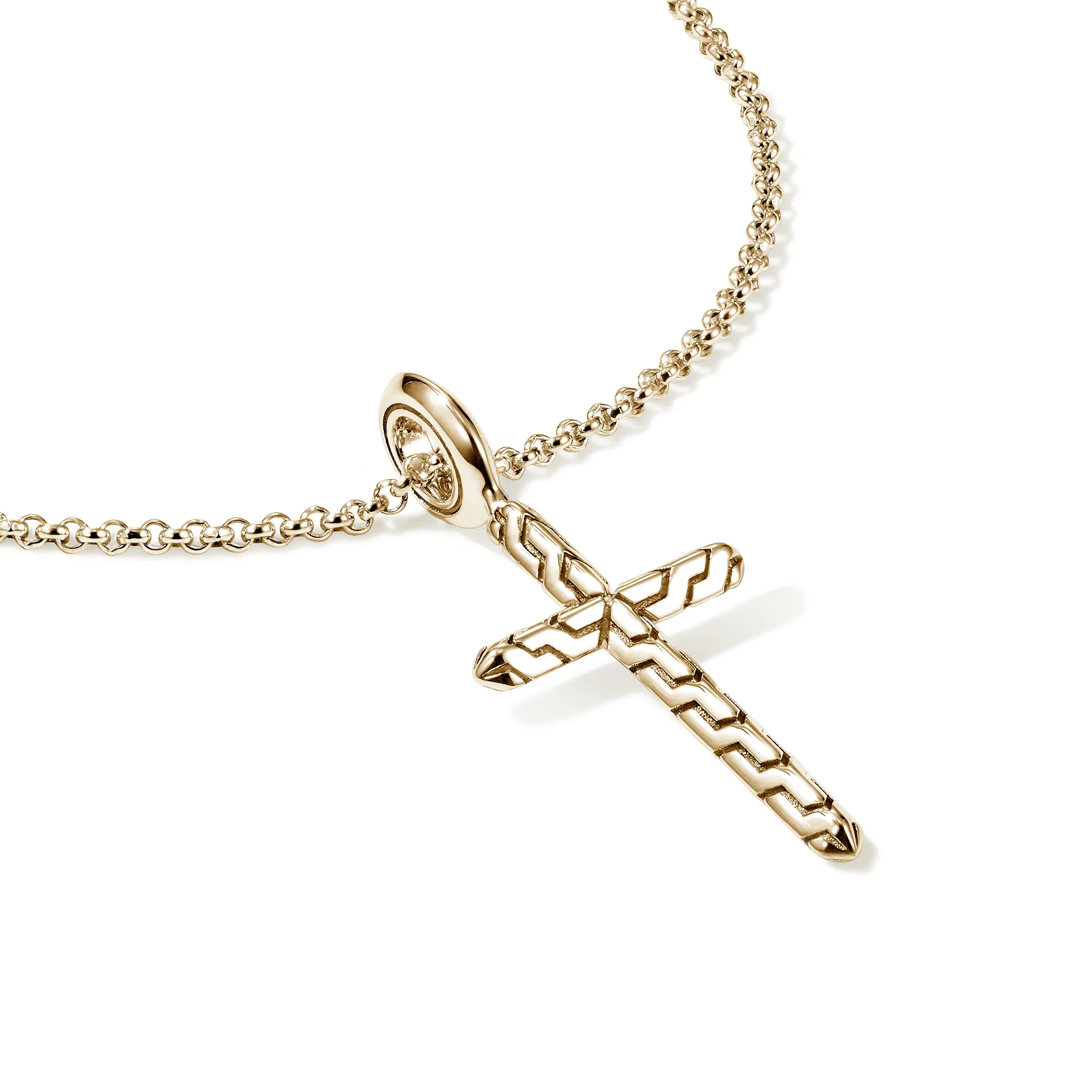 JH Essential Cross Necklace, Gold|NGG989377 - Image 2