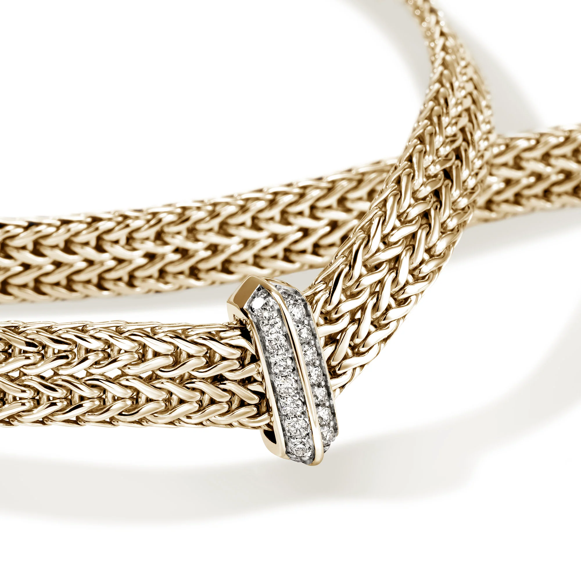 Icon Link Necklace, Gold, Diamonds, 6MM|NGGX989352DI - Image 2