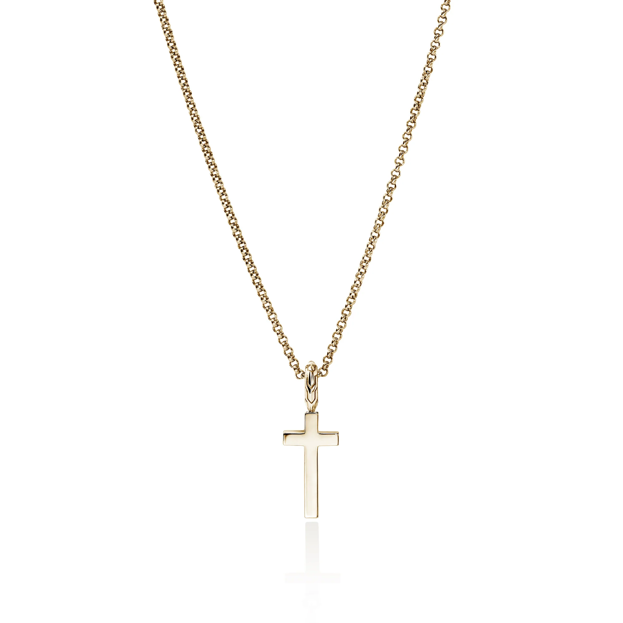 JH Essential Cross Necklace, Gold, Diamonds|NGGX9893882DI - Image 3