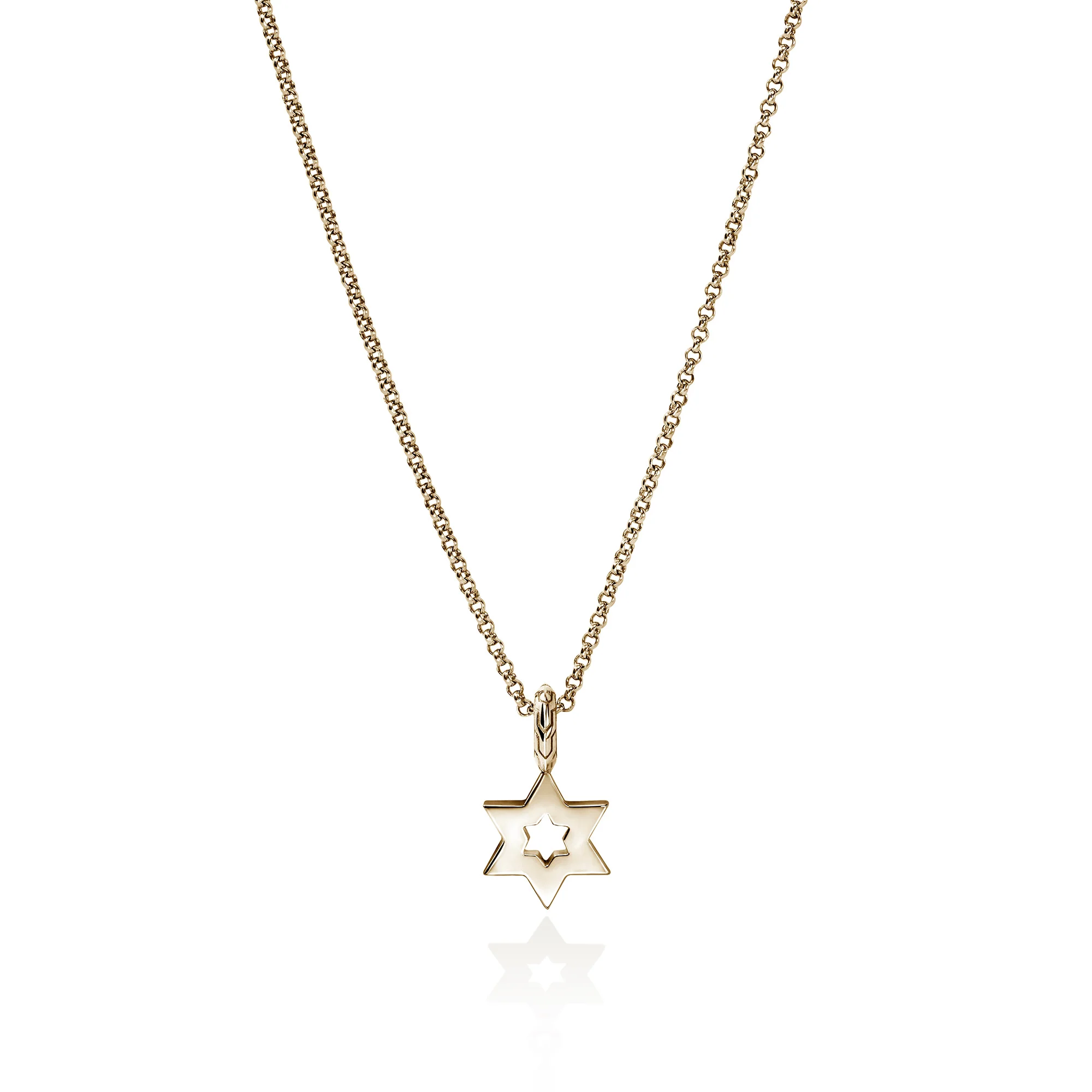 JH Essential Star of David Necklace, Gold, Diamonds|NGGX9894002DI - Image 3