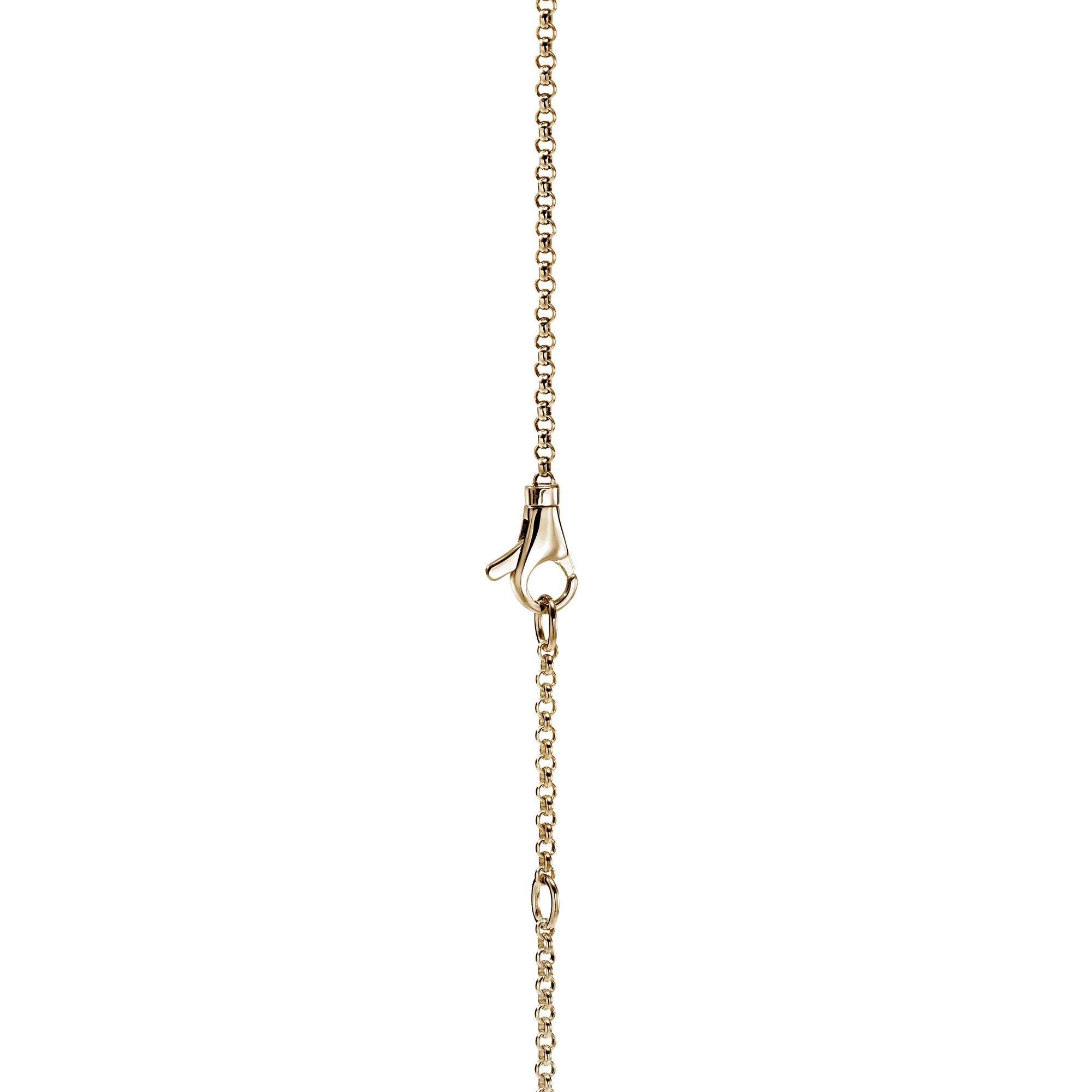 Icon Link Pendant Necklace, Gold, Diamonds, 2MM|NGGX989542DI - Image 4