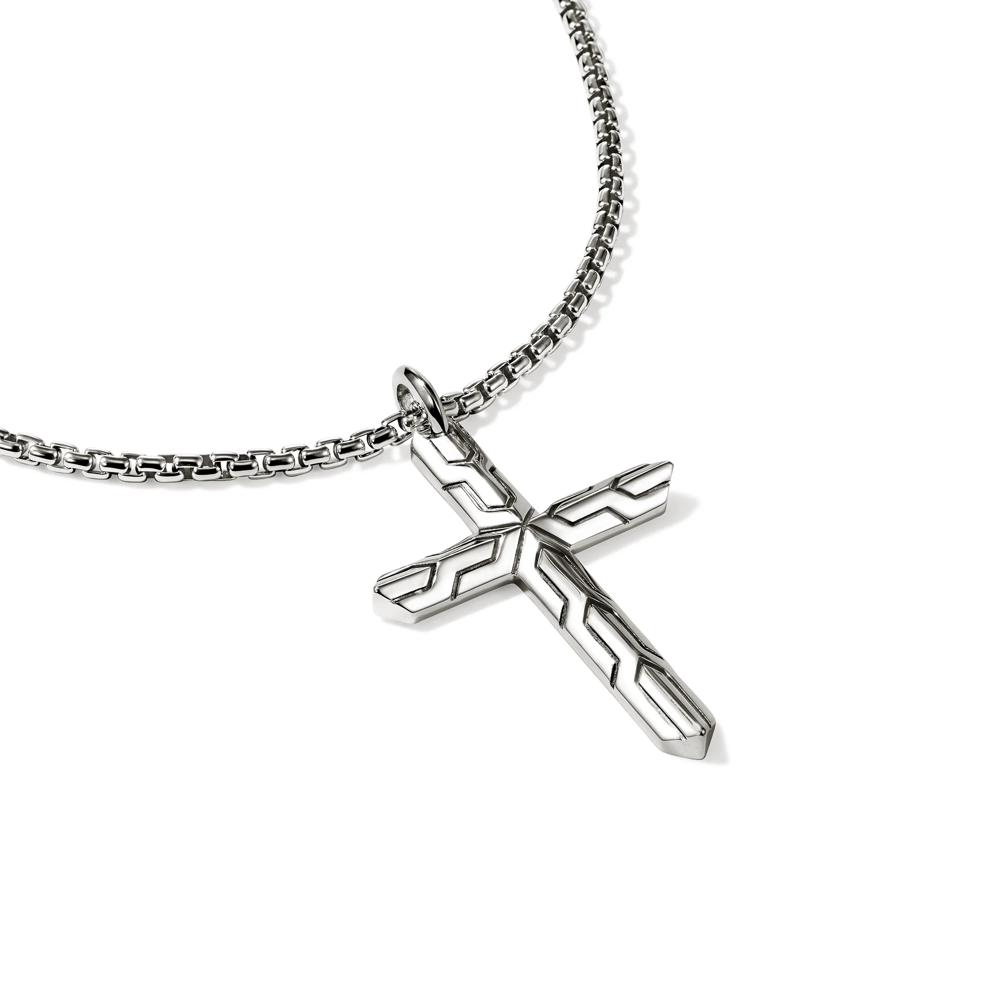 Icon 50 Cross Pendant Necklace, Sterling Silver|NM989477 - Image 2