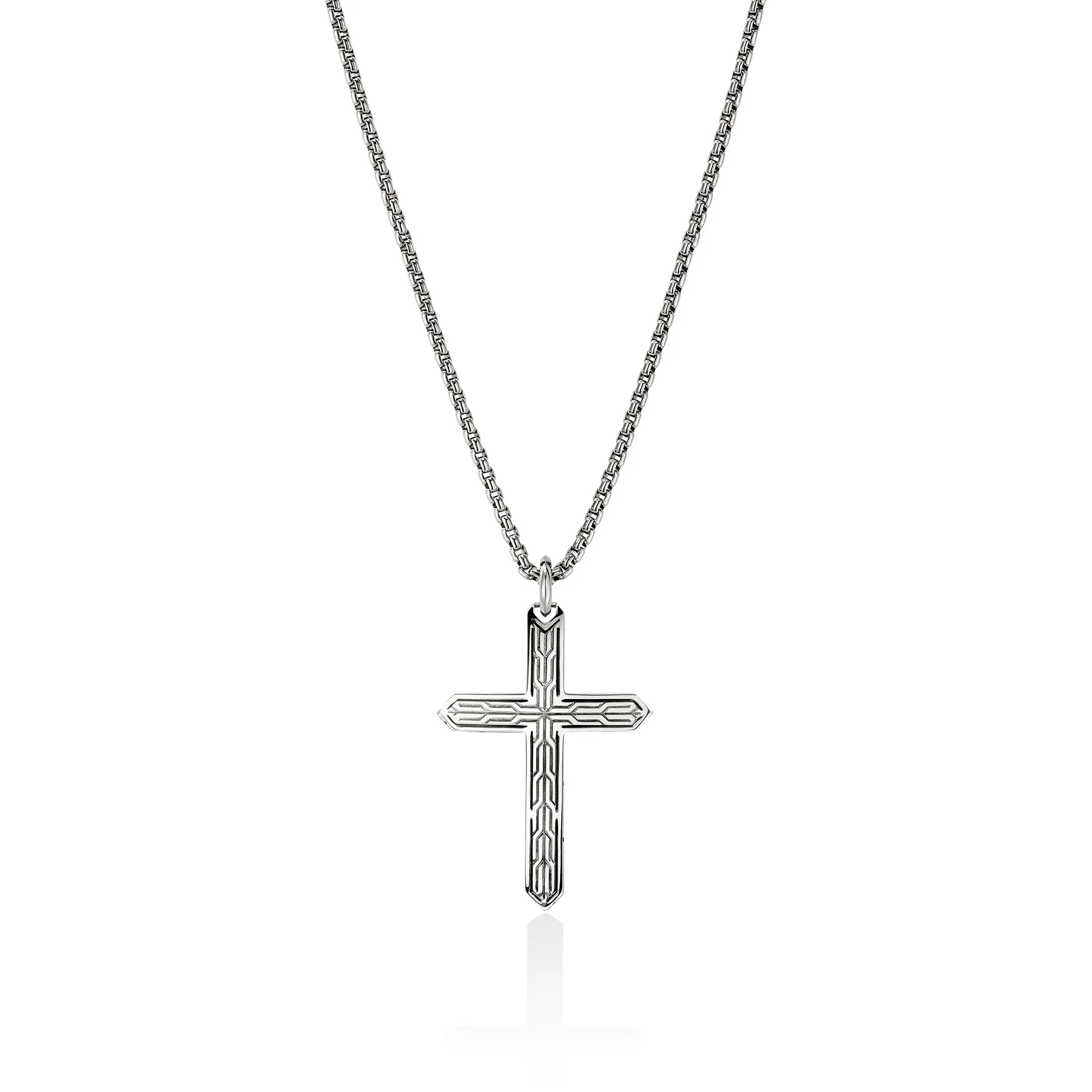 Icon 50 Cross Pendant Necklace, Sterling Silver|NM989477 - Image 3