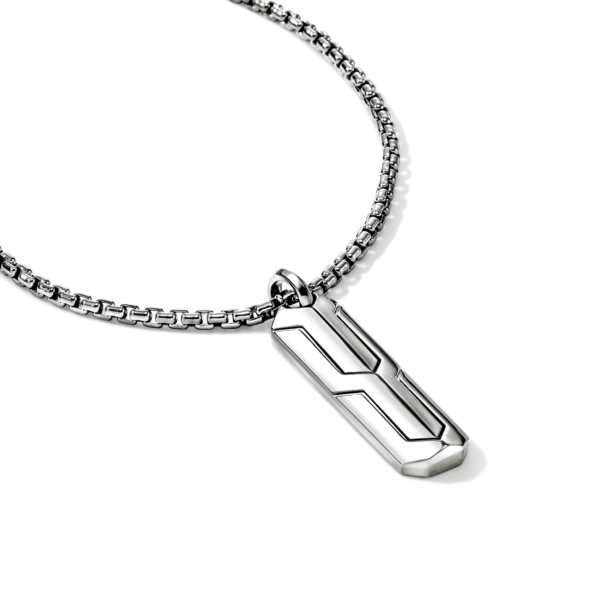 Icon 50 Tag Pendant Necklace, Sterling Silver|NM98955 - Image 2