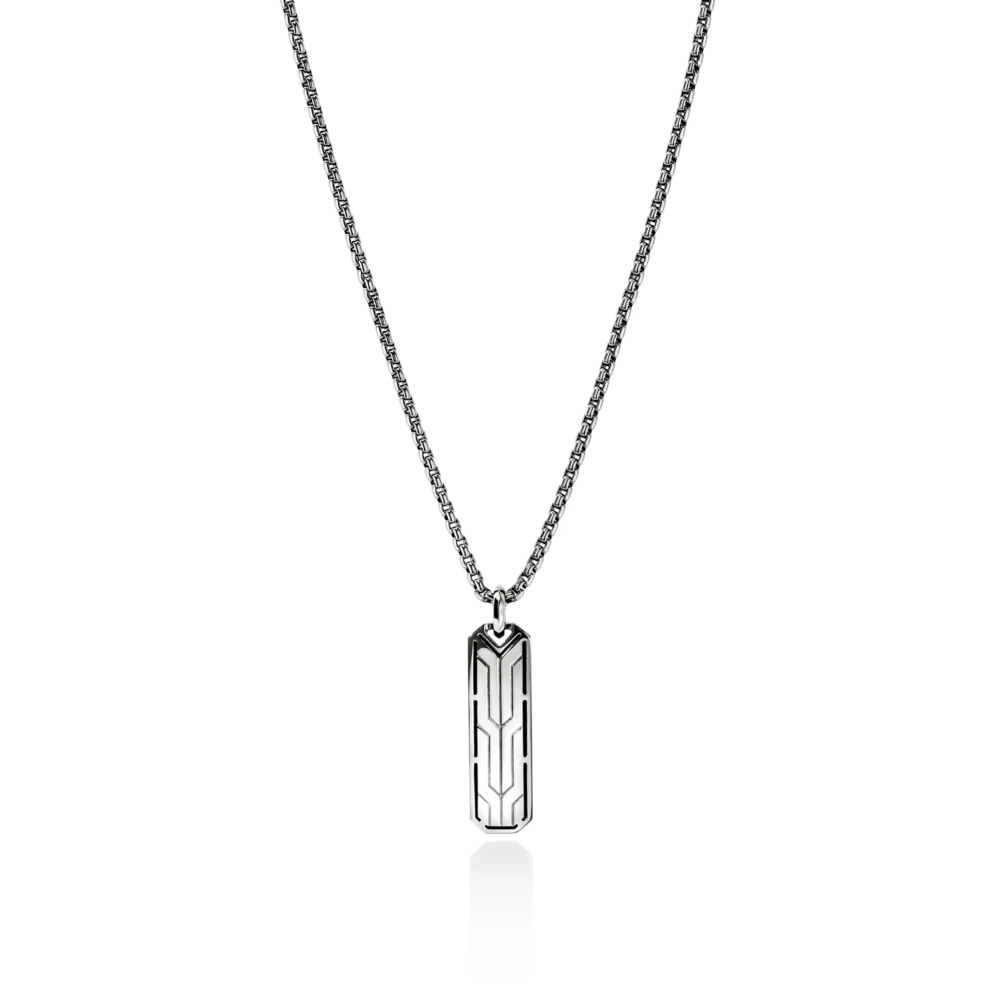 Icon 50 Tag Pendant Necklace, Sterling Silver|NM98955 - Image 3