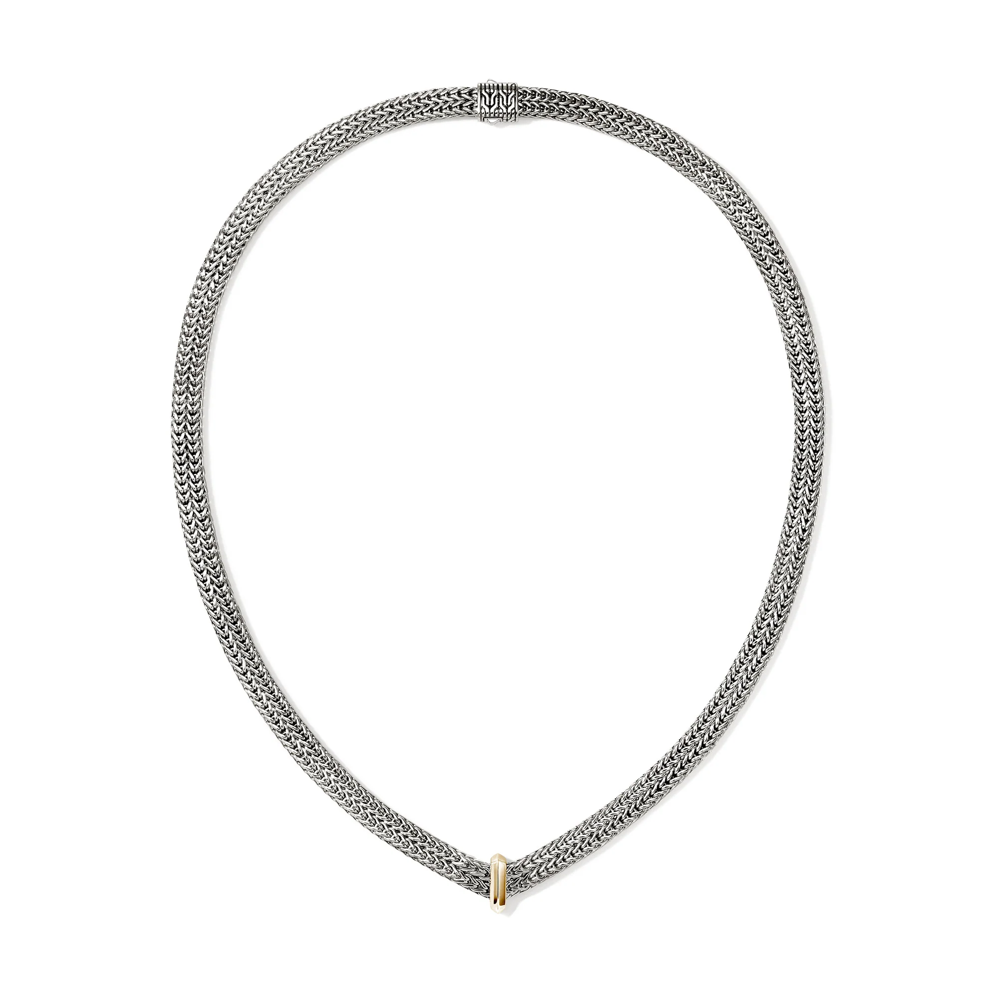 Icon Link Necklace, Sterling Silver, Gold, 6MM|NZZ98935 - Image 3