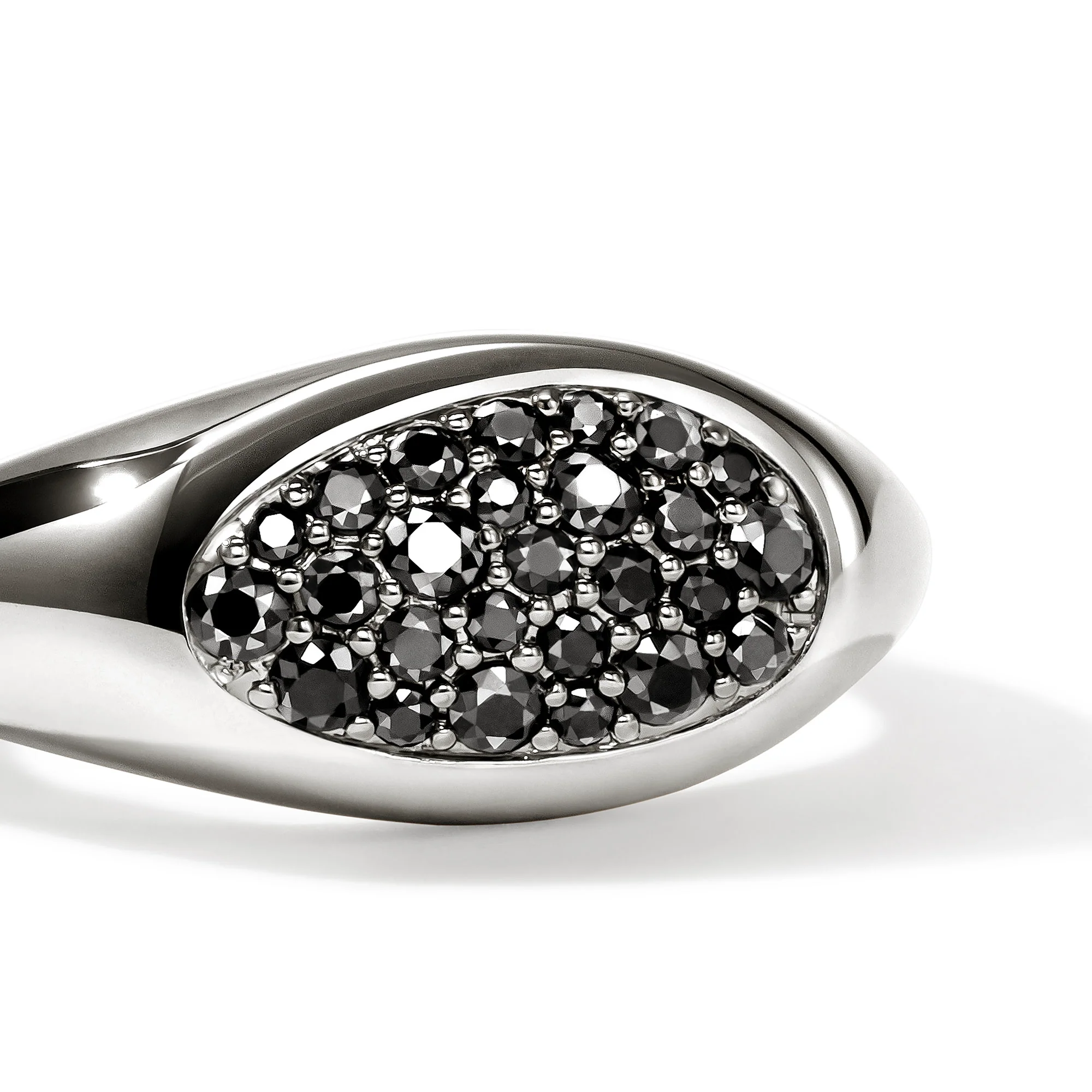 Pebble Ring, Sterling Silver, Black Sapphire|RBS9874774BLS - Image 2