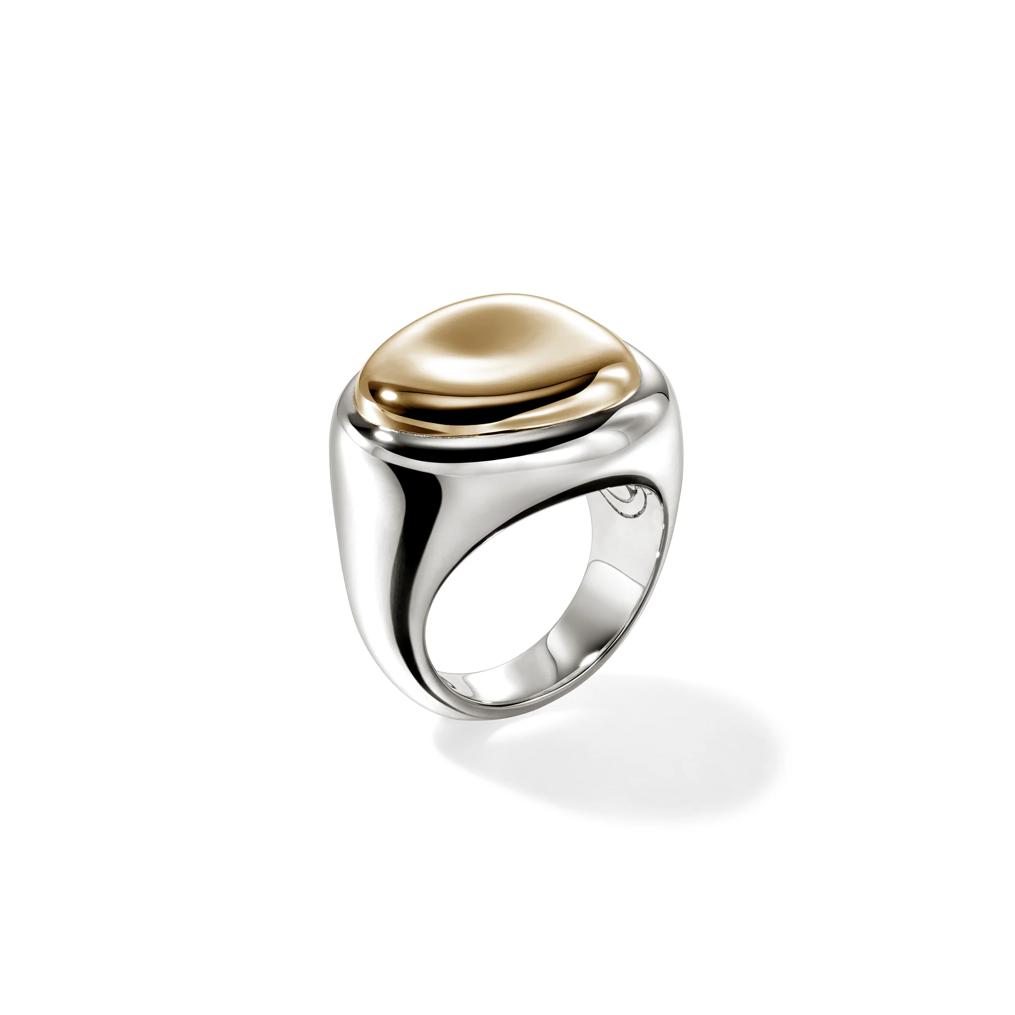 Pebble Ring, Sterling Silver, Gold|RZZ98746 - Image 3