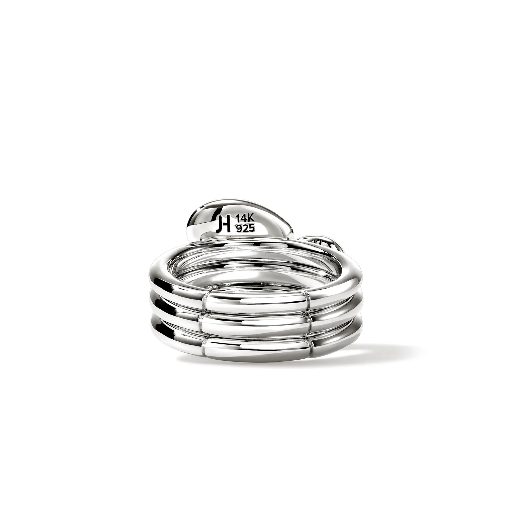 Pebble Stacking Ring Trio, Gold, Sterling Silver, Diamonds|RZZP9721332DI - Image 3