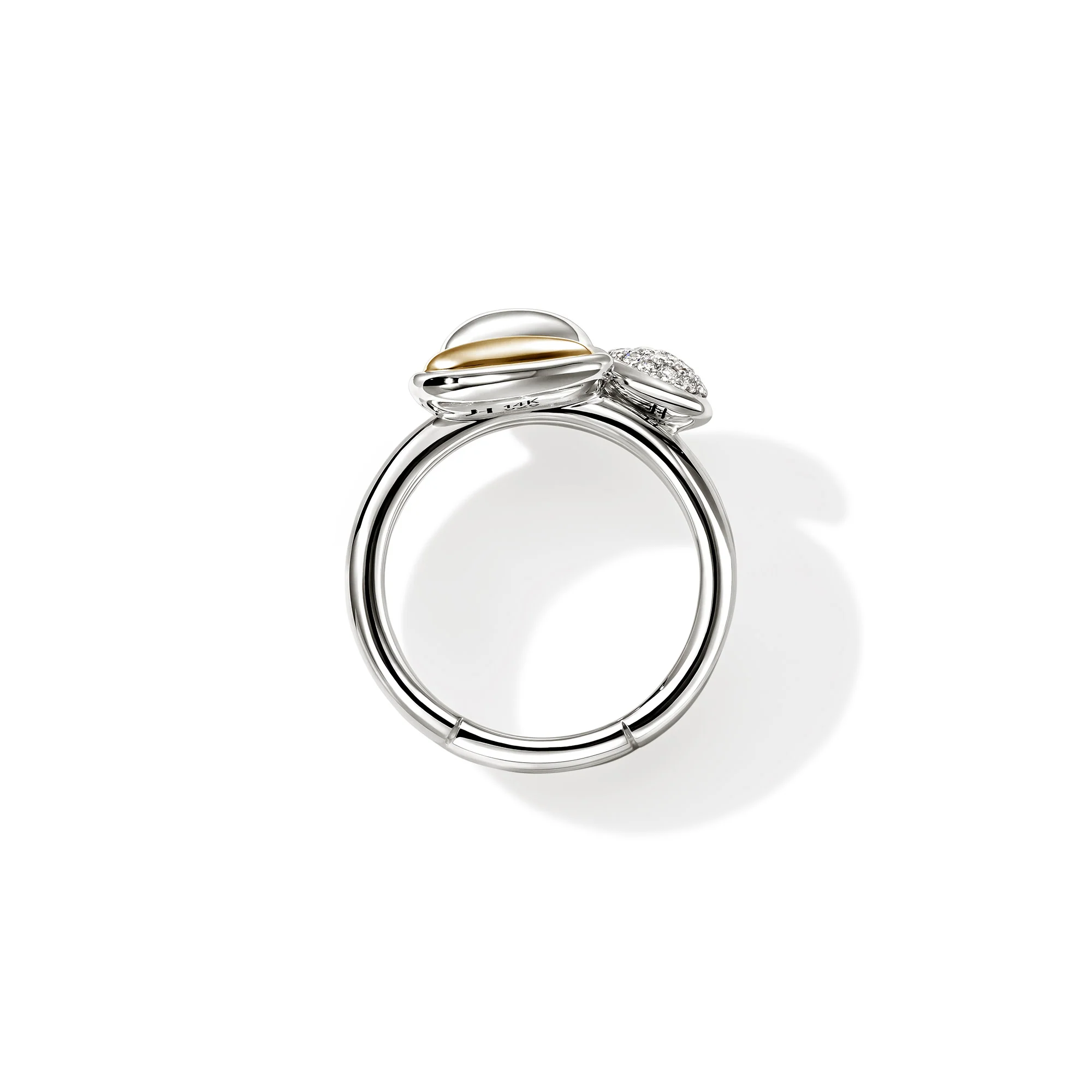 Pebble Stacking Ring Trio, Gold, Sterling Silver, Diamonds|RZZP9721332DI - Image 4
