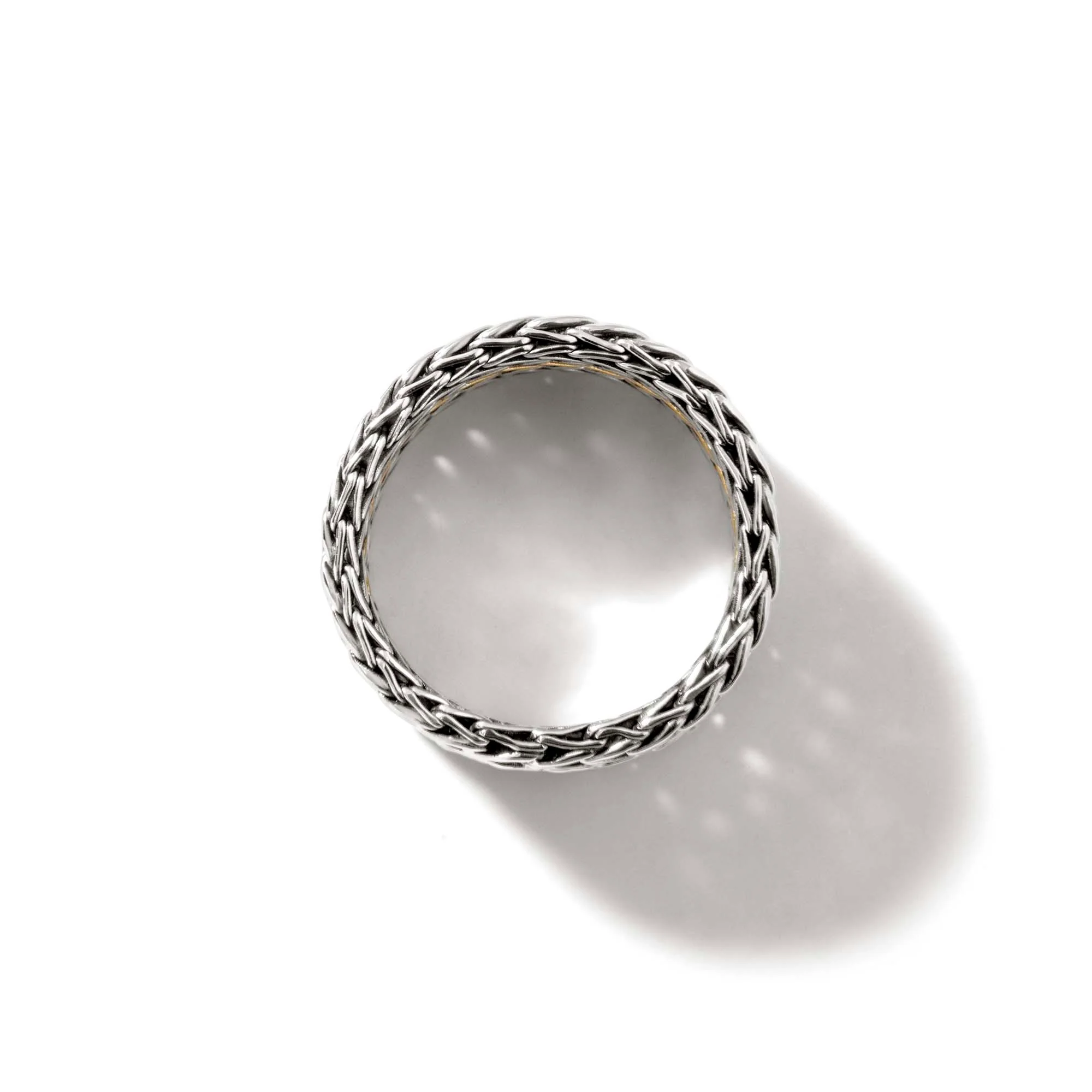 Icon Link Chain Ring, Silver, Gold, Wide|RZ900949 - Image 4