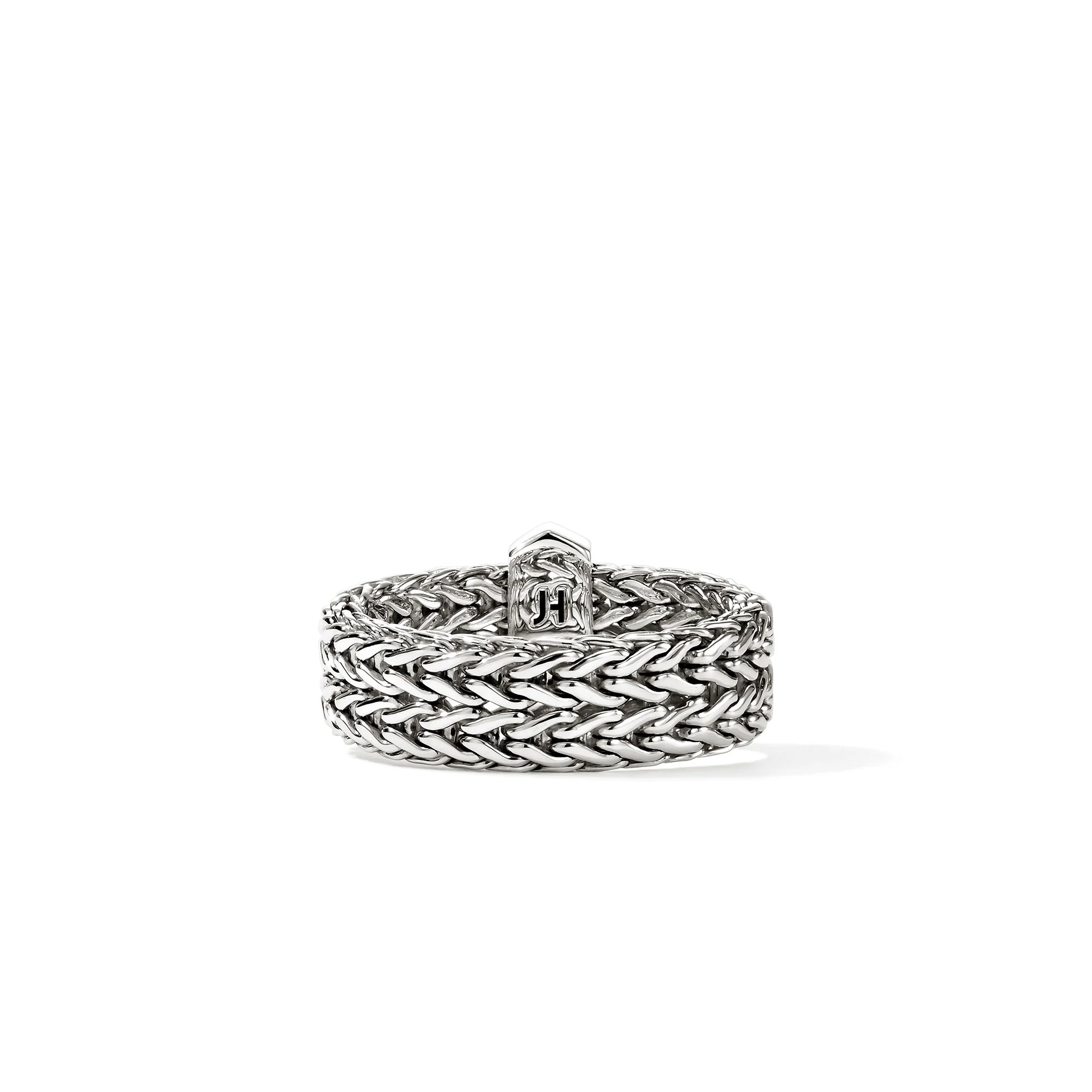 Icon Link Bar Ring, Sterling Silver, Diamonds, 6MM|RBP987362DI - Image 3
