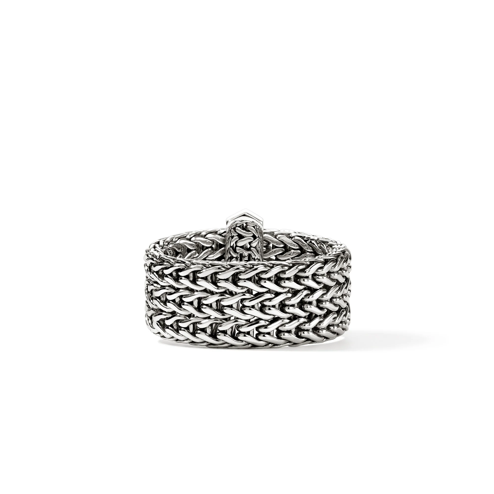 Icon Link Bar Ring, Sterling Silver, Diamonds, 9MM|RBP989532DI - Image 3