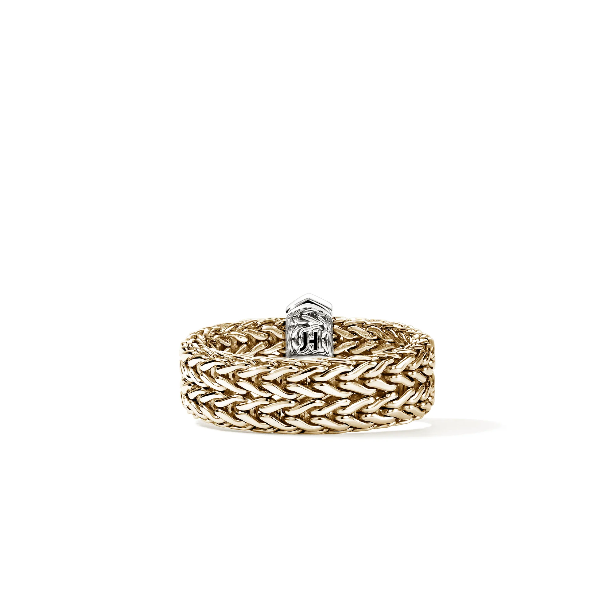 Icon Link Bar Ring, Gold, Diamonds, 6MM|RGGX987362DI - Image 3