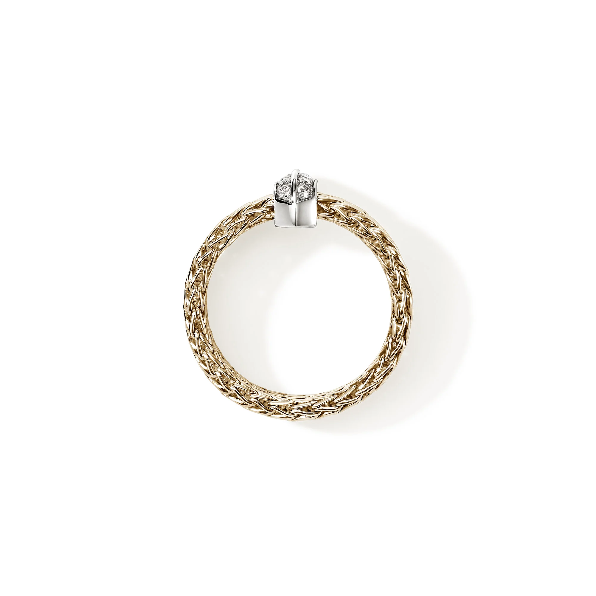 Icon Link Bar Ring, Gold, Diamonds, 6MM|RGGX987362DI - Image 4