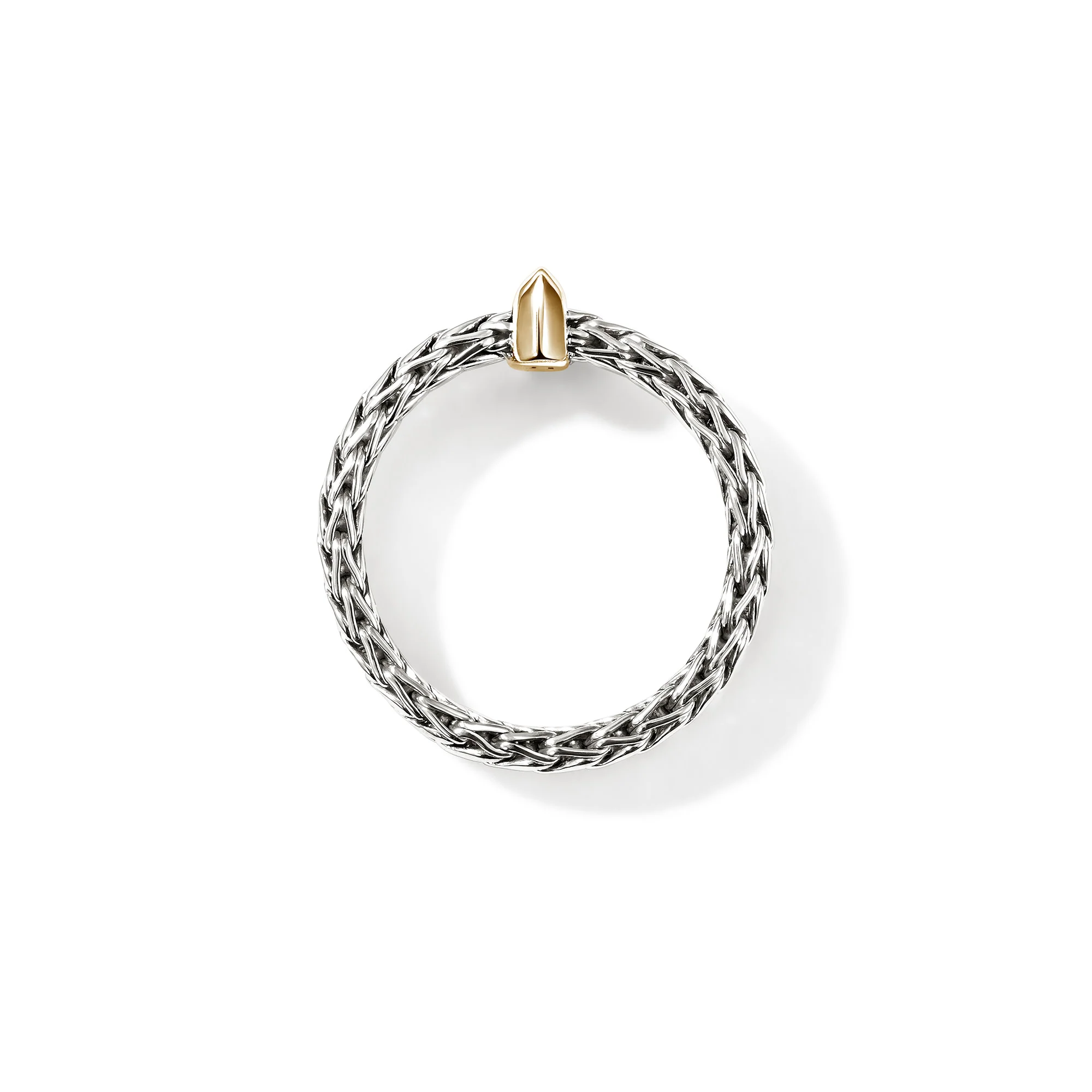 Icon Link Bar Ring, Sterling Silver, Gold, 6MM|RZZ98736 - Image 5