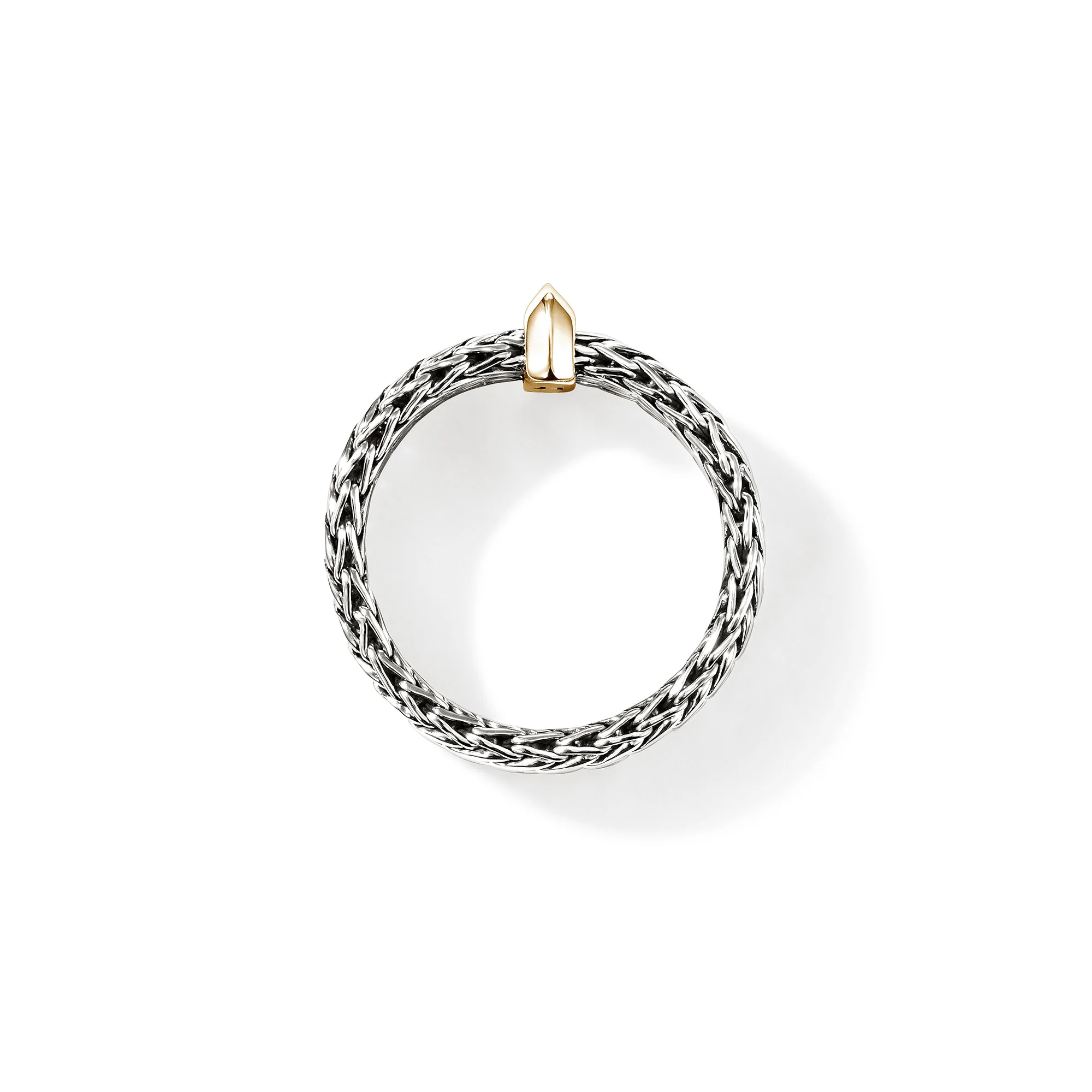 Icon Link Bar Ring, Sterling Silver, Gold, 9MM|RZZ98953 - Image 4