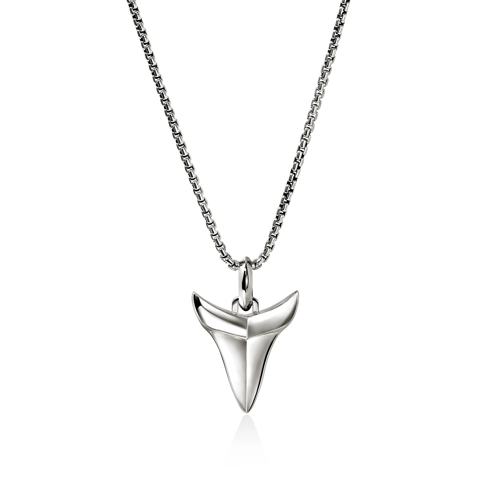 Shark Tooth Talisman Necklace, Sterling Silver, Diamonds|NMP987892DI - Image 3