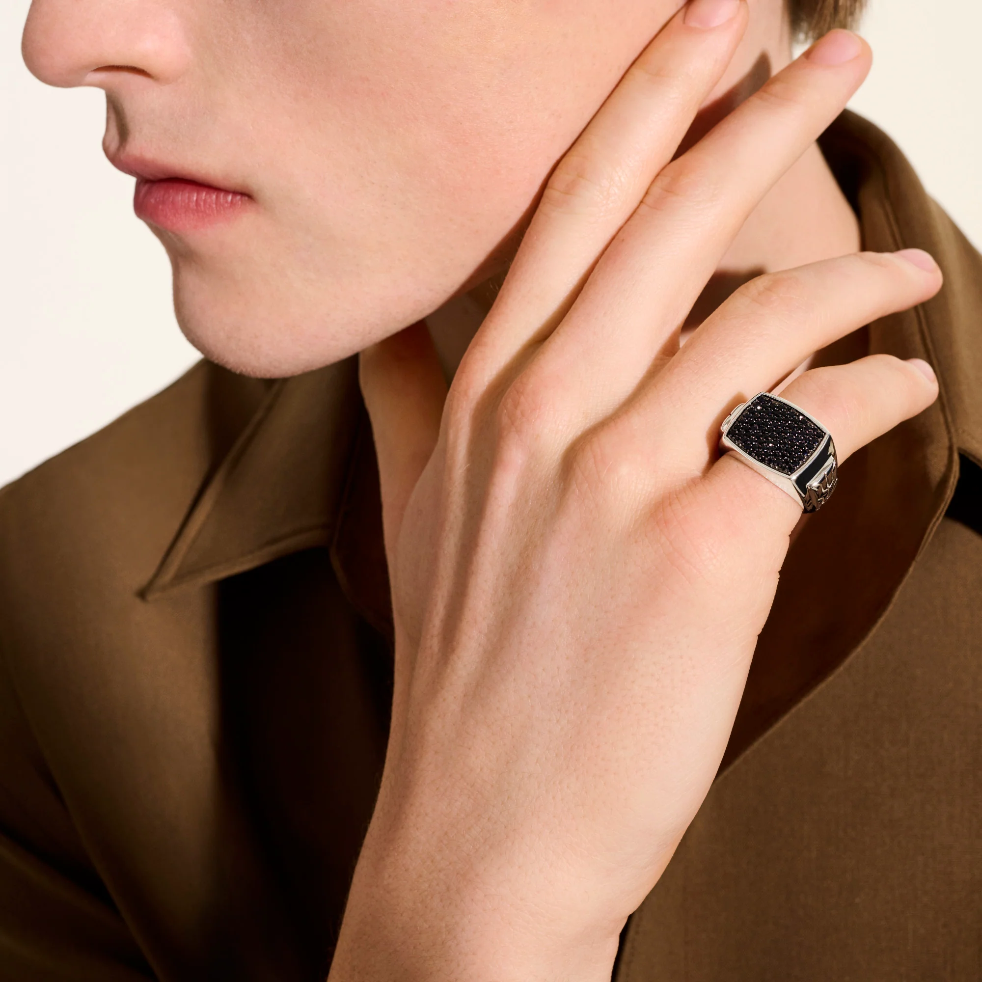 Signet Ring, Sterling Silver, Gemstones|RMS9010984BLS - Image 6