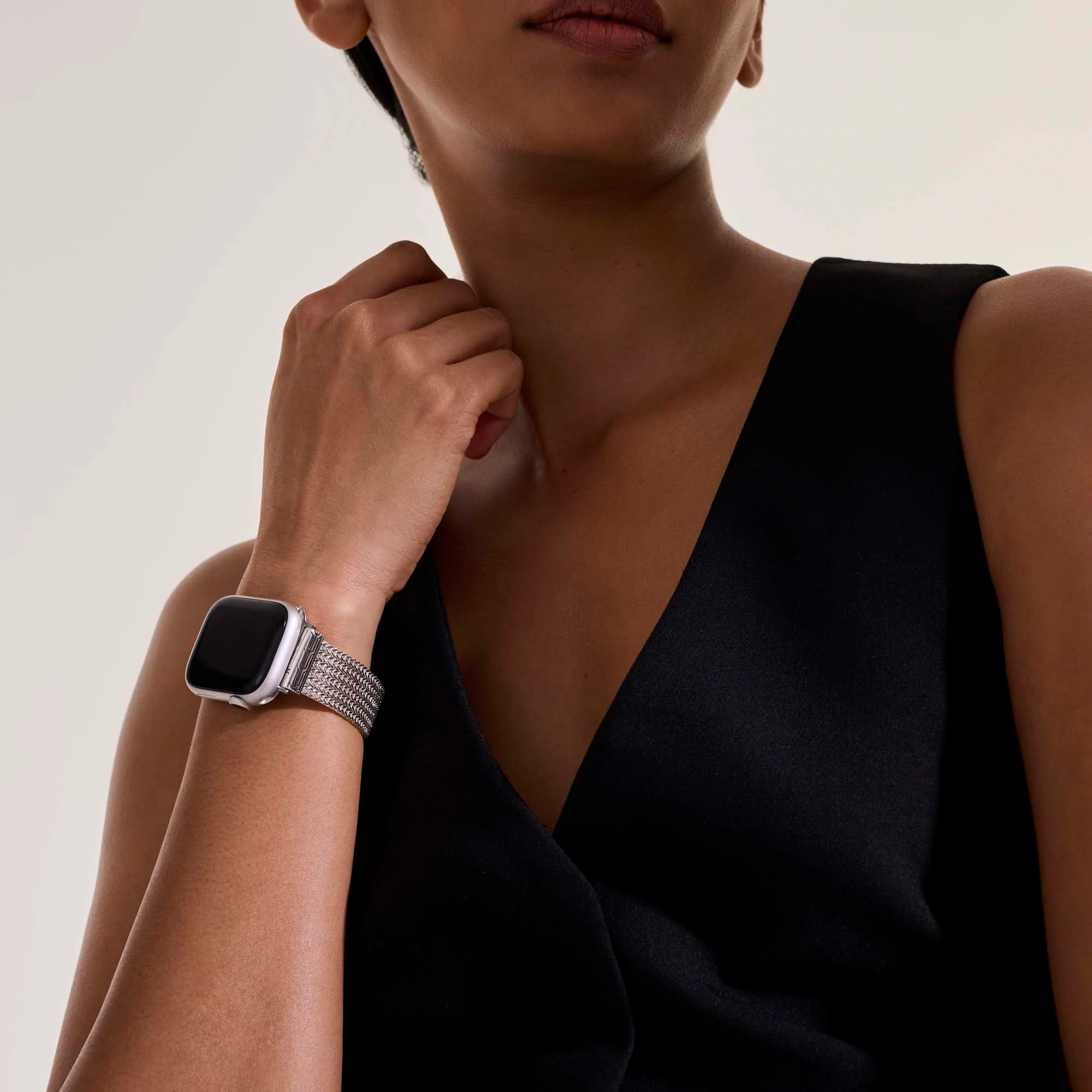 Smart Watch Strap, Sterling Silver, 18MM|WB98652 - Image 7