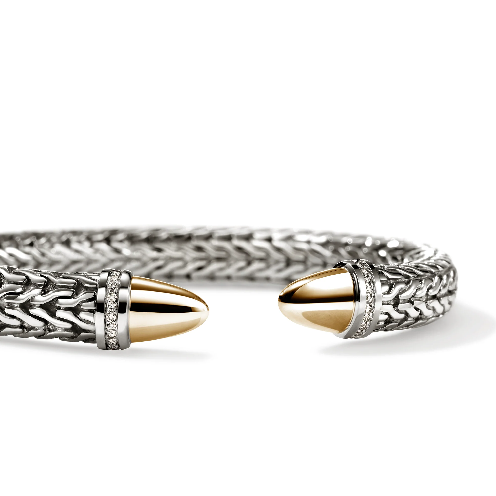Spear 50 Flex Cuff, Gold, Sterling Silver, Diamonds|CZZP9889822DI - Image 2