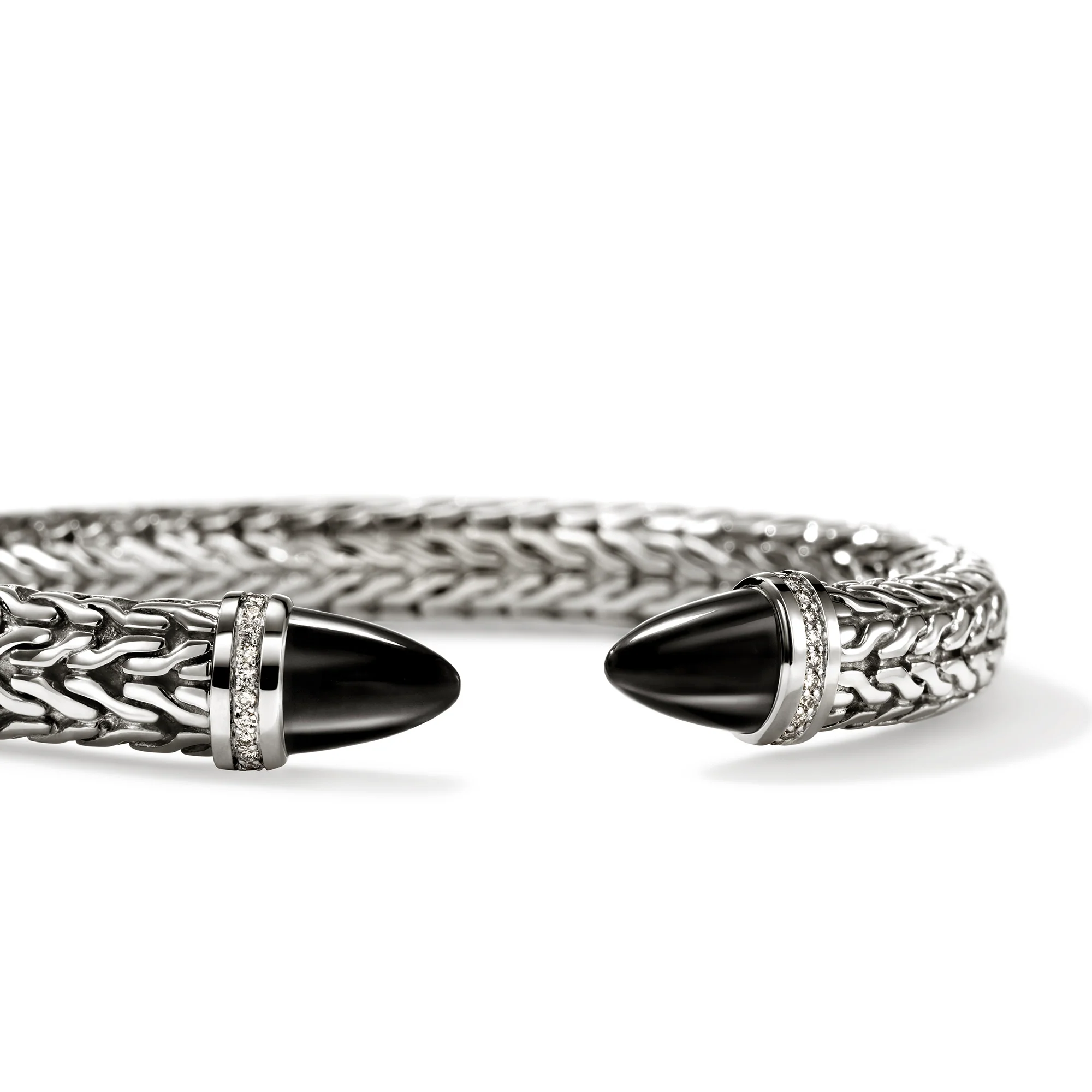 Spear 50 Flex Cuff, Sterling Silver, Black Onyx, Diamonds|CBS988981BONDI - Image 2