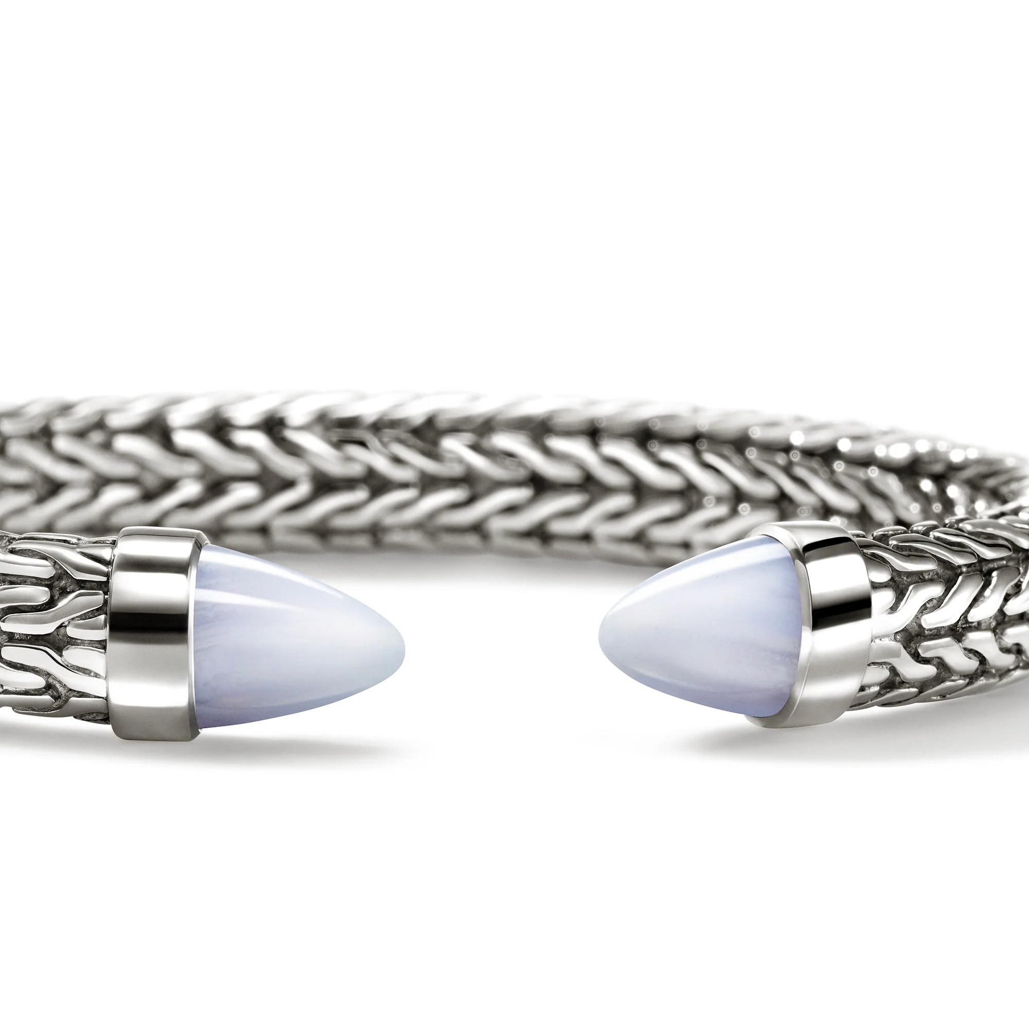 Spear 50 Flex Cuff, Sterling Silver, Blue Lace Agate|CBS987961BLA - Image 2