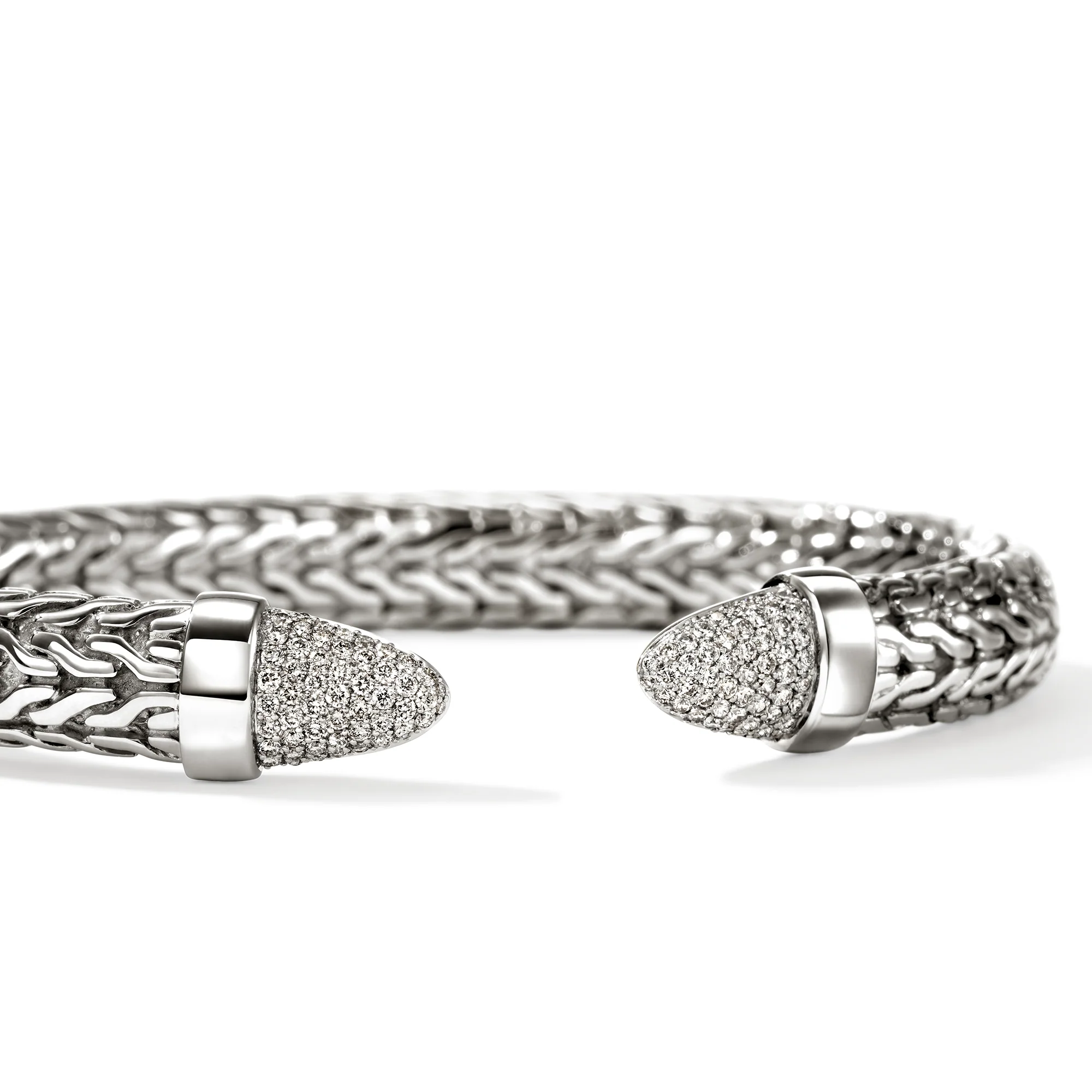 Spear 50 Flex Cuff, Sterling Silver, Diamonds|CBP987962DI - Image 2