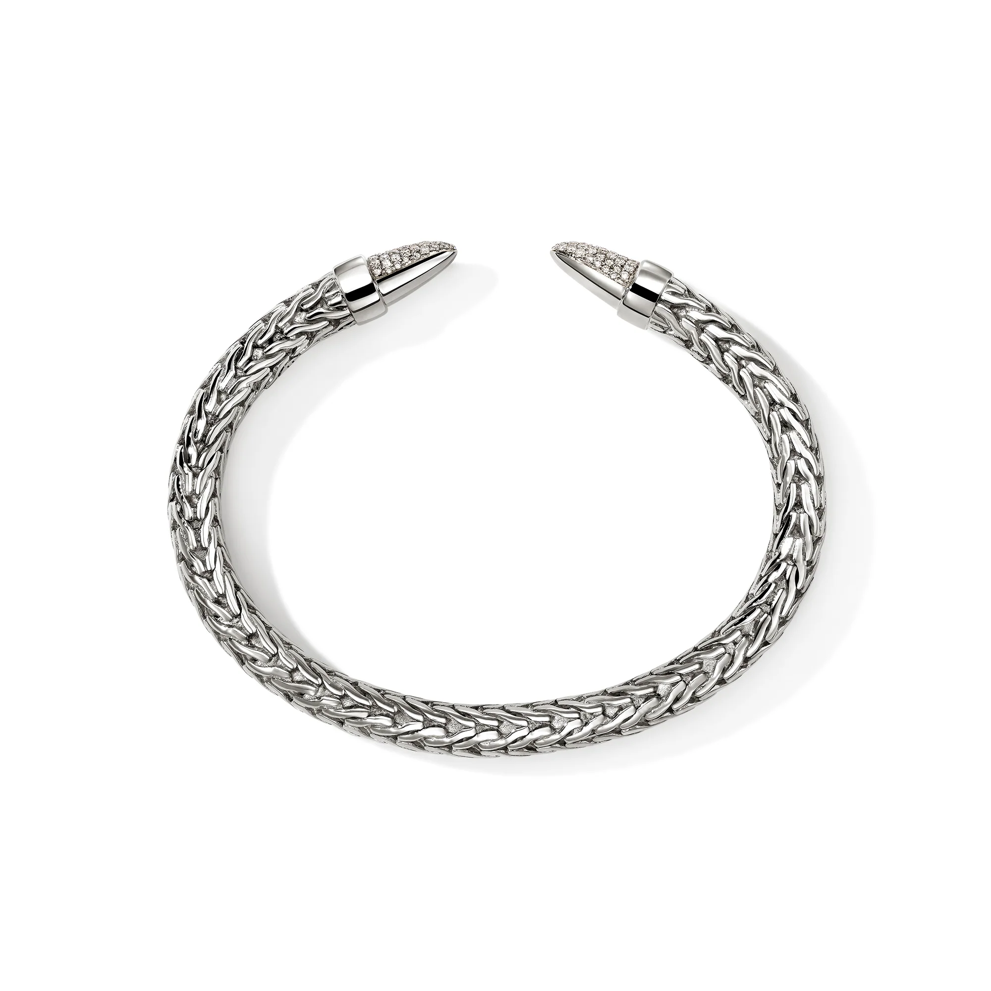 Spear 50 Flex Cuff, Sterling Silver, Diamonds|CBP987962DI - Image 5