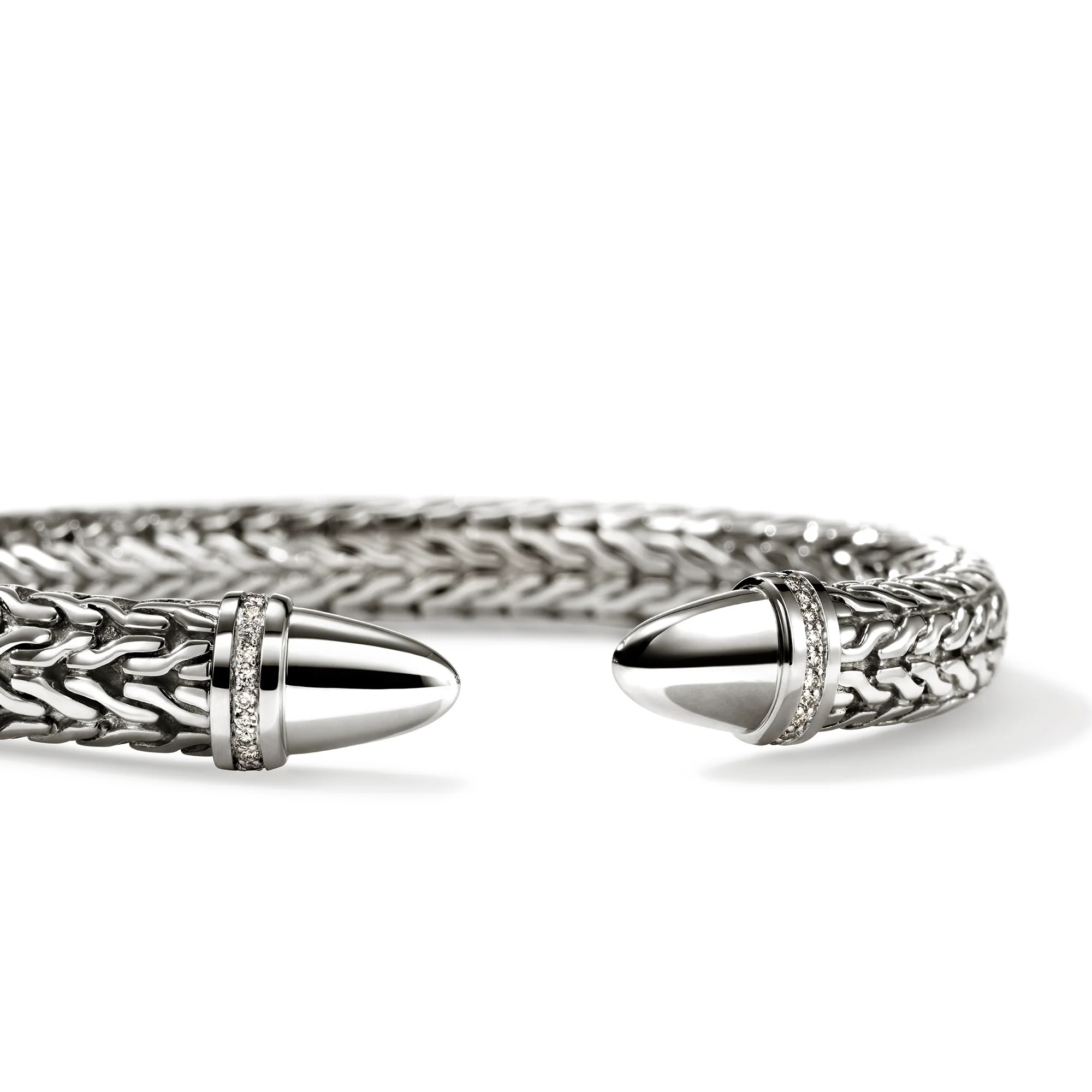 Spear 50 Flex Cuff, Sterling Silver, Diamonds|CBP988982DI - Image 2