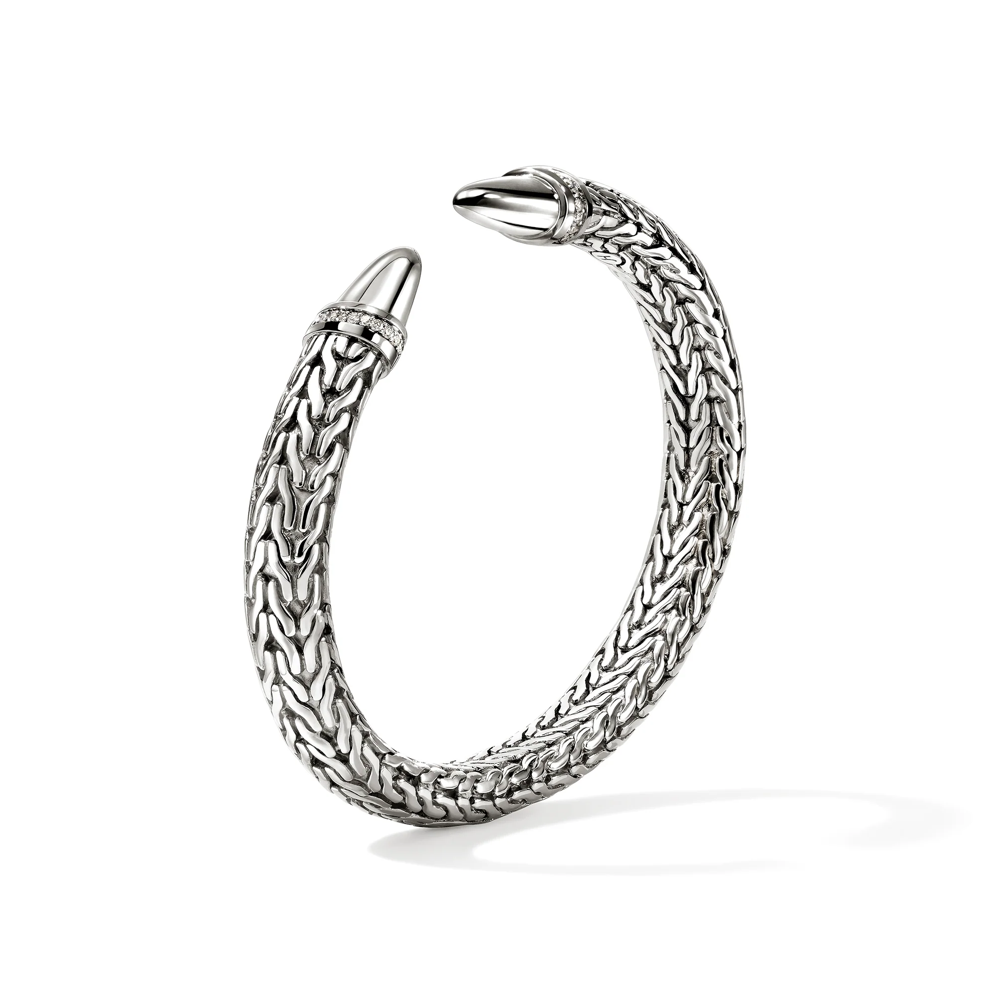 Spear 50 Flex Cuff, Sterling Silver, Diamonds|CBP988982DI - Image 3