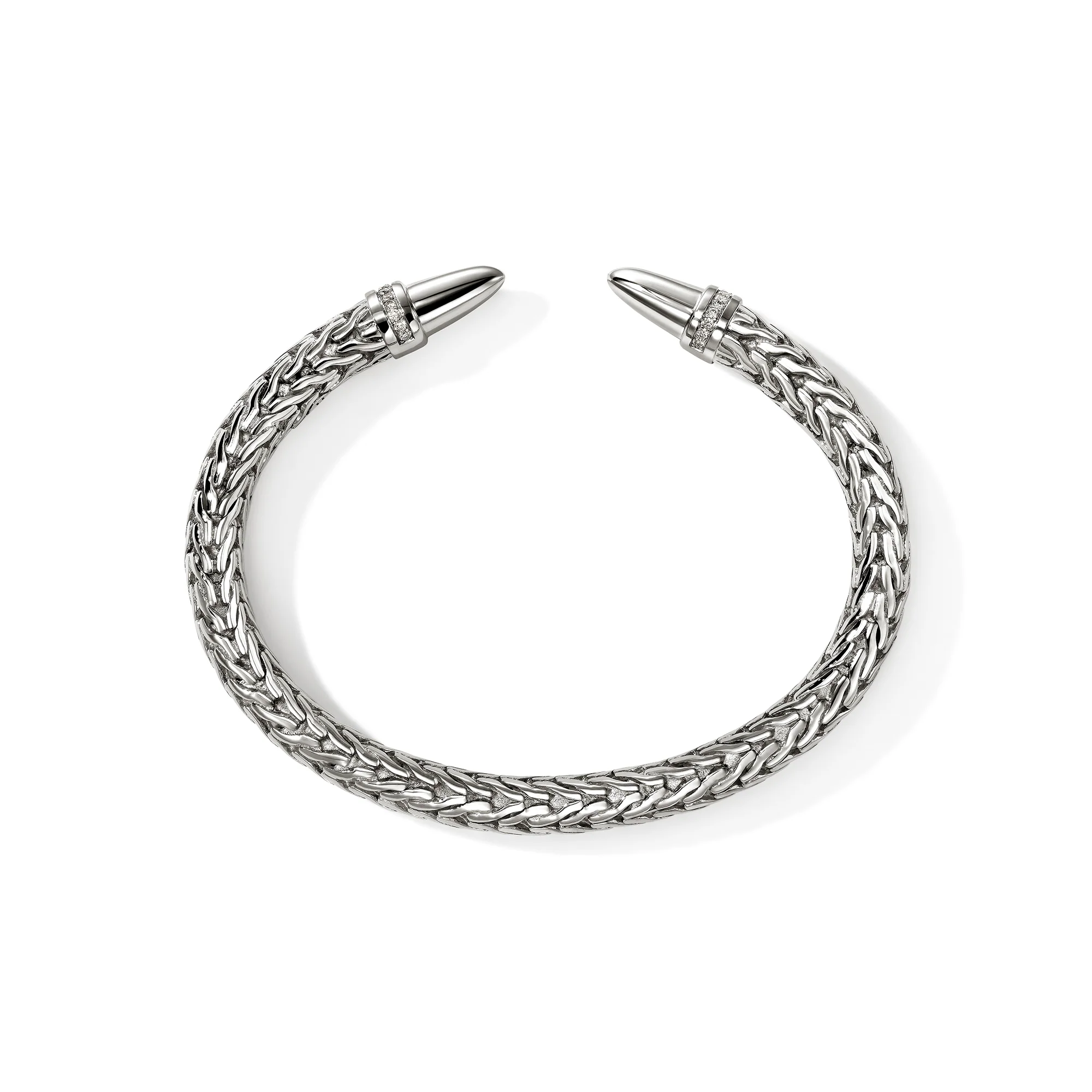 Spear 50 Flex Cuff, Sterling Silver, Diamonds|CBP988982DI - Image 5