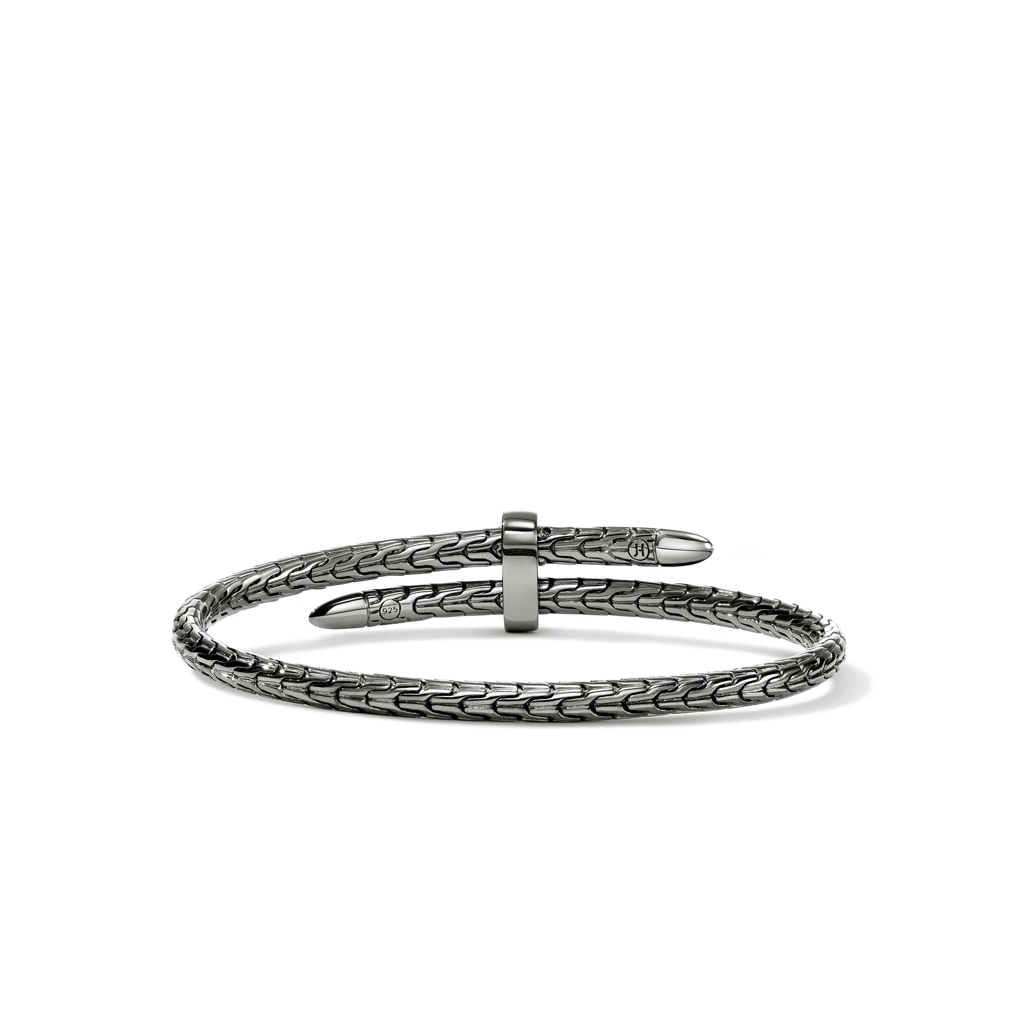 Spear Flex Cuff, Dark Silver, Diamonds, 4MM|CBP987872BRDDI - Image 4
