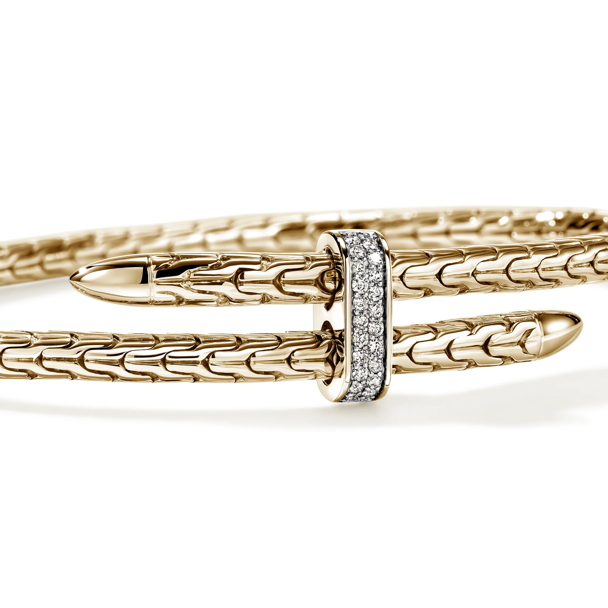 Spear Flex Cuff, Gold, Diamonds, 4MM|CGGX987872DI - Image 2