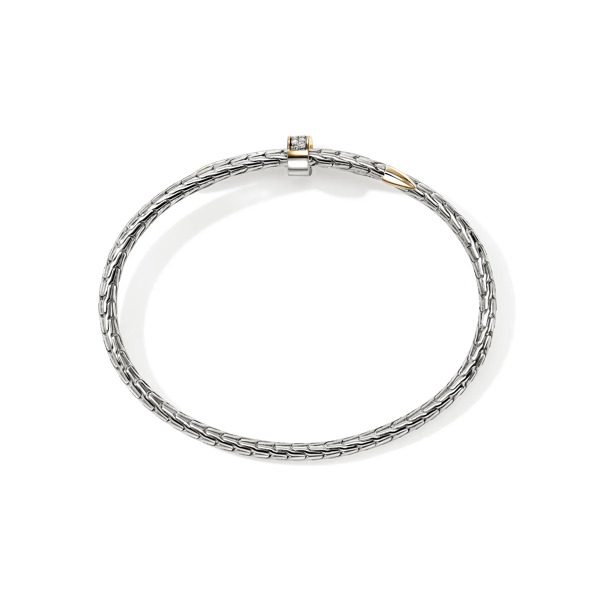 Spear Flex Cuff, Gold, Sterling Silver, Diamonds, 4MM|CZZP9878722DI - Image 5