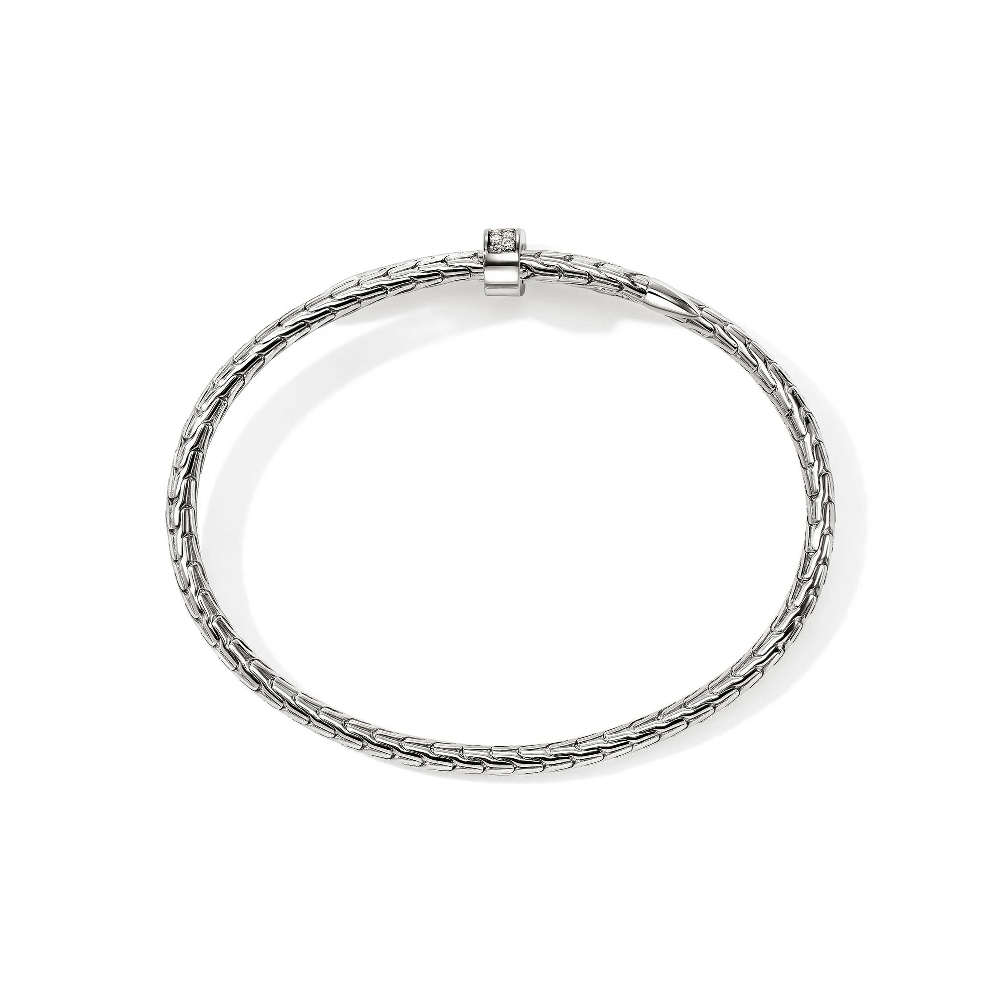Spear Flex Cuff, Sterling Silver, Diamonds, 4MM|CBP987872DI - Image 5